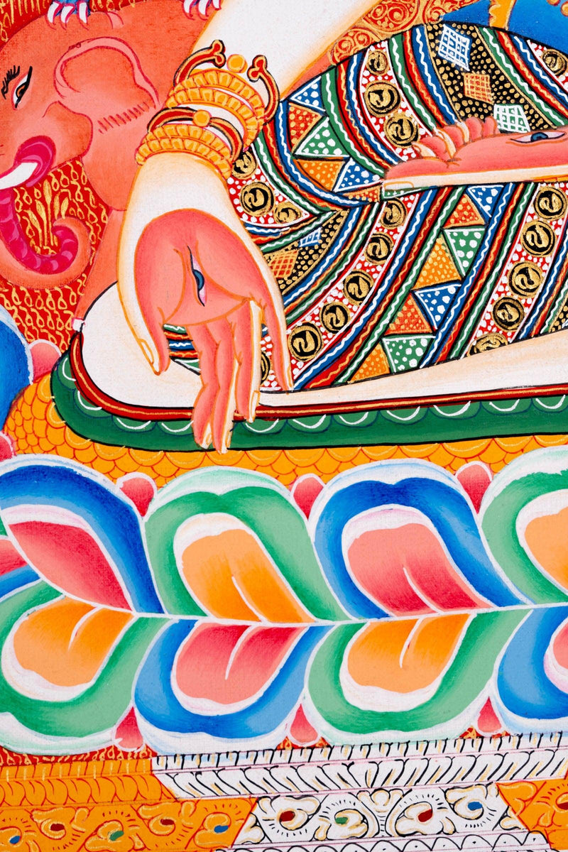 Newari White Tara Thangka Painting - Himalayas Shop