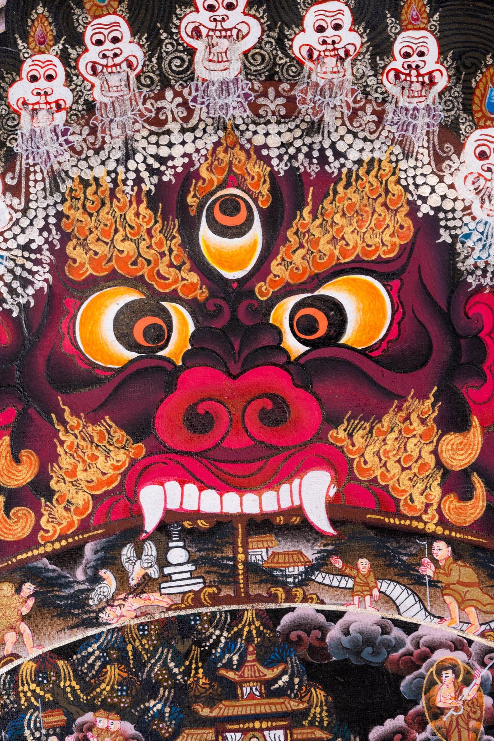 Riduk Wheel of Life  Thangka Painting - Himalayas Shop