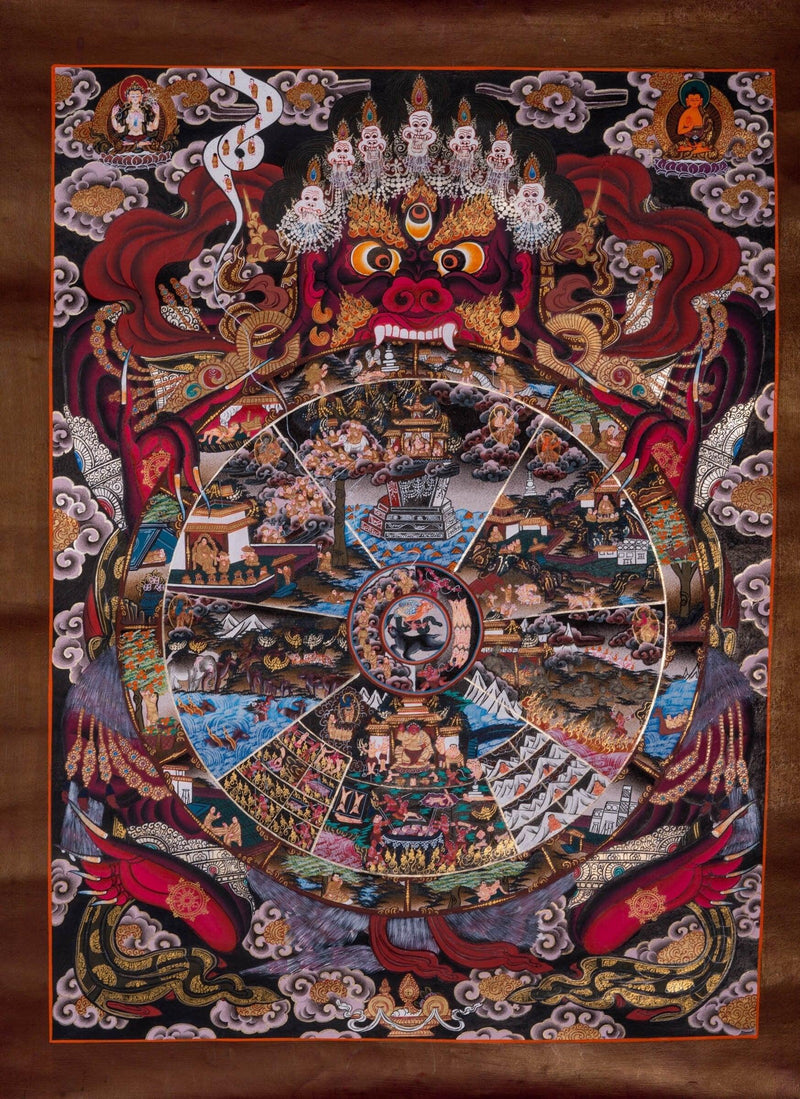 Riduk Wheel of Life  Thangka Painting - Himalayas Shop