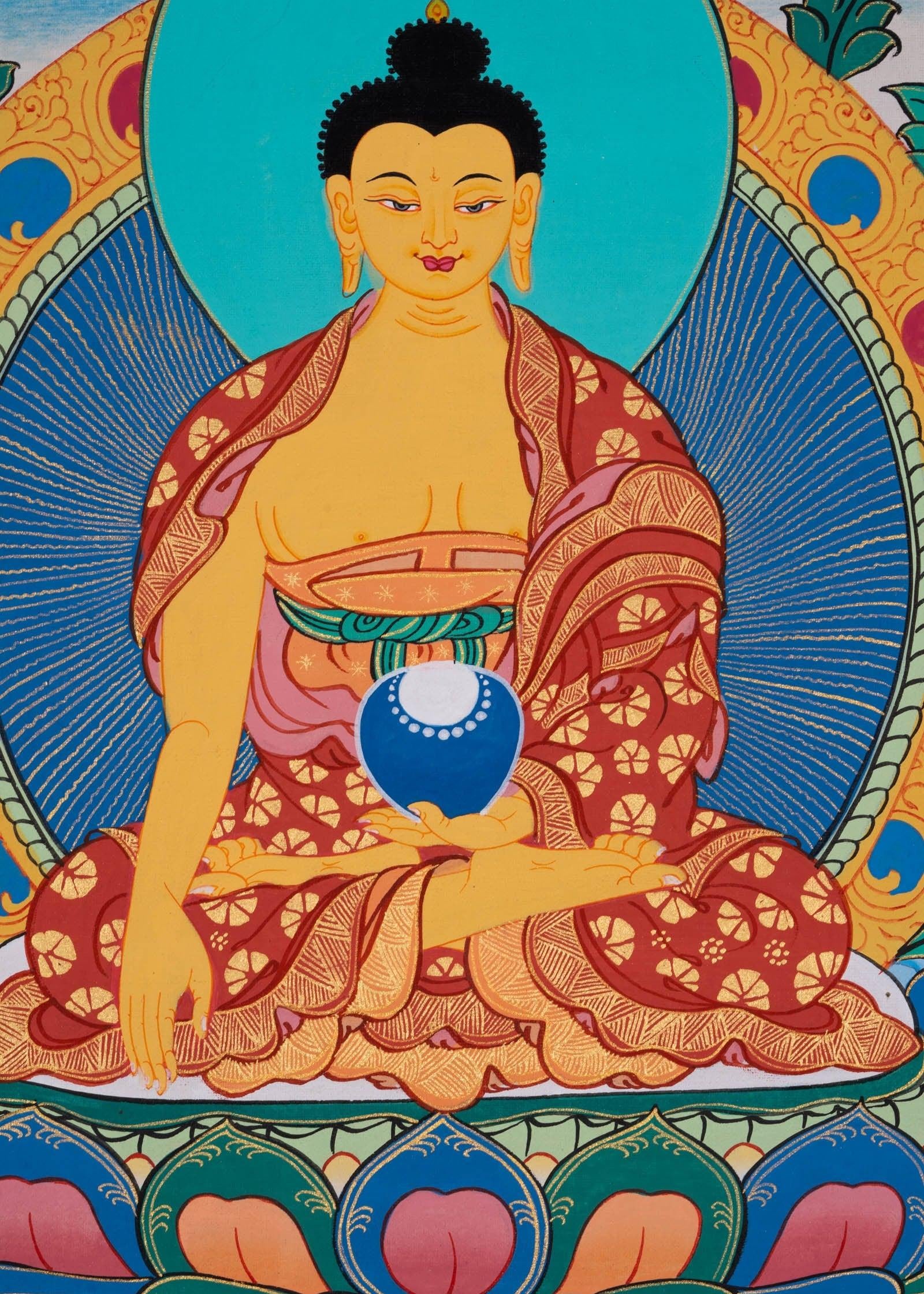 Shakyamuni Buddha Thangka Painting - Himalayas Shop