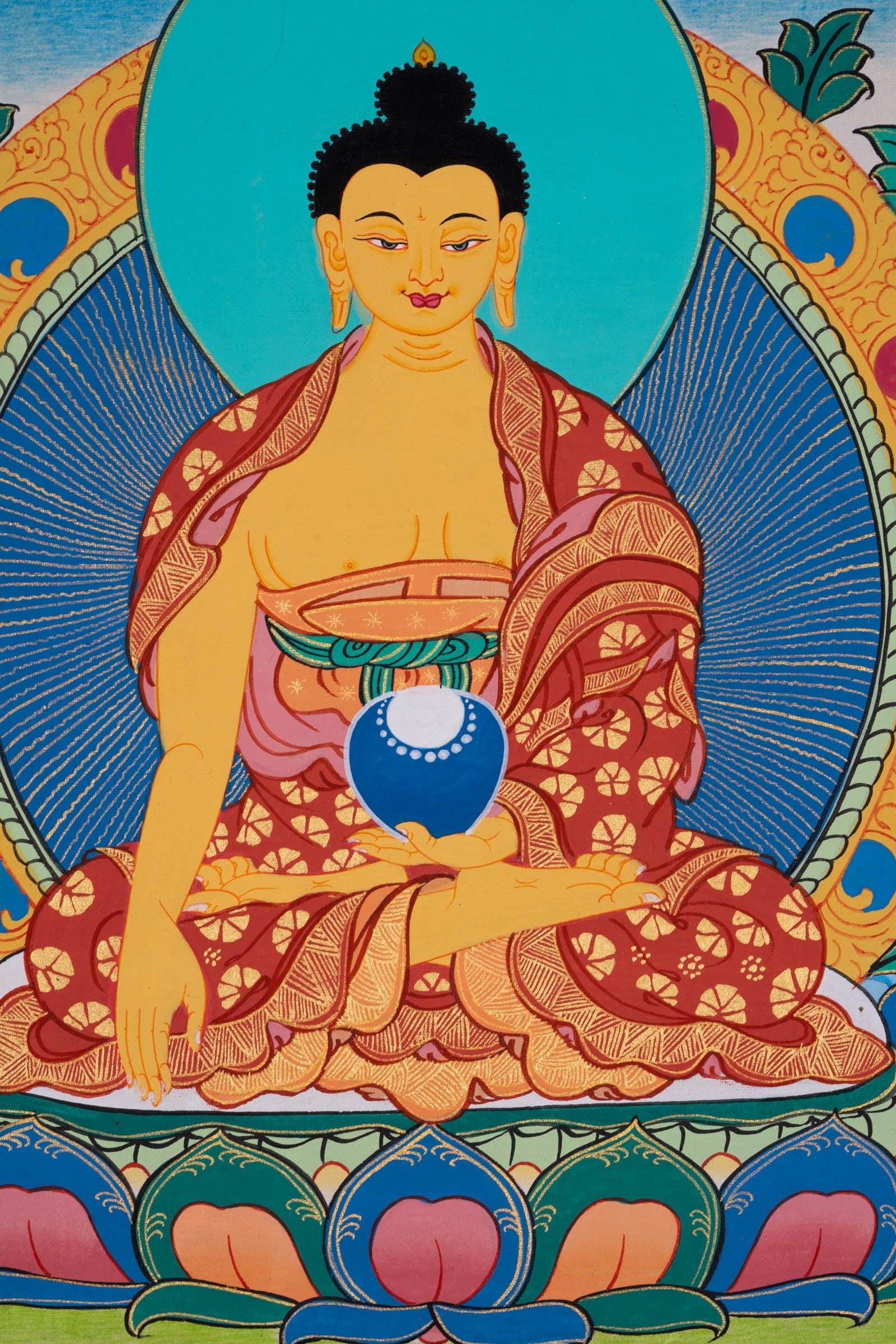Shakyamuni Buddha Thangka Painting - Himalayas Shop