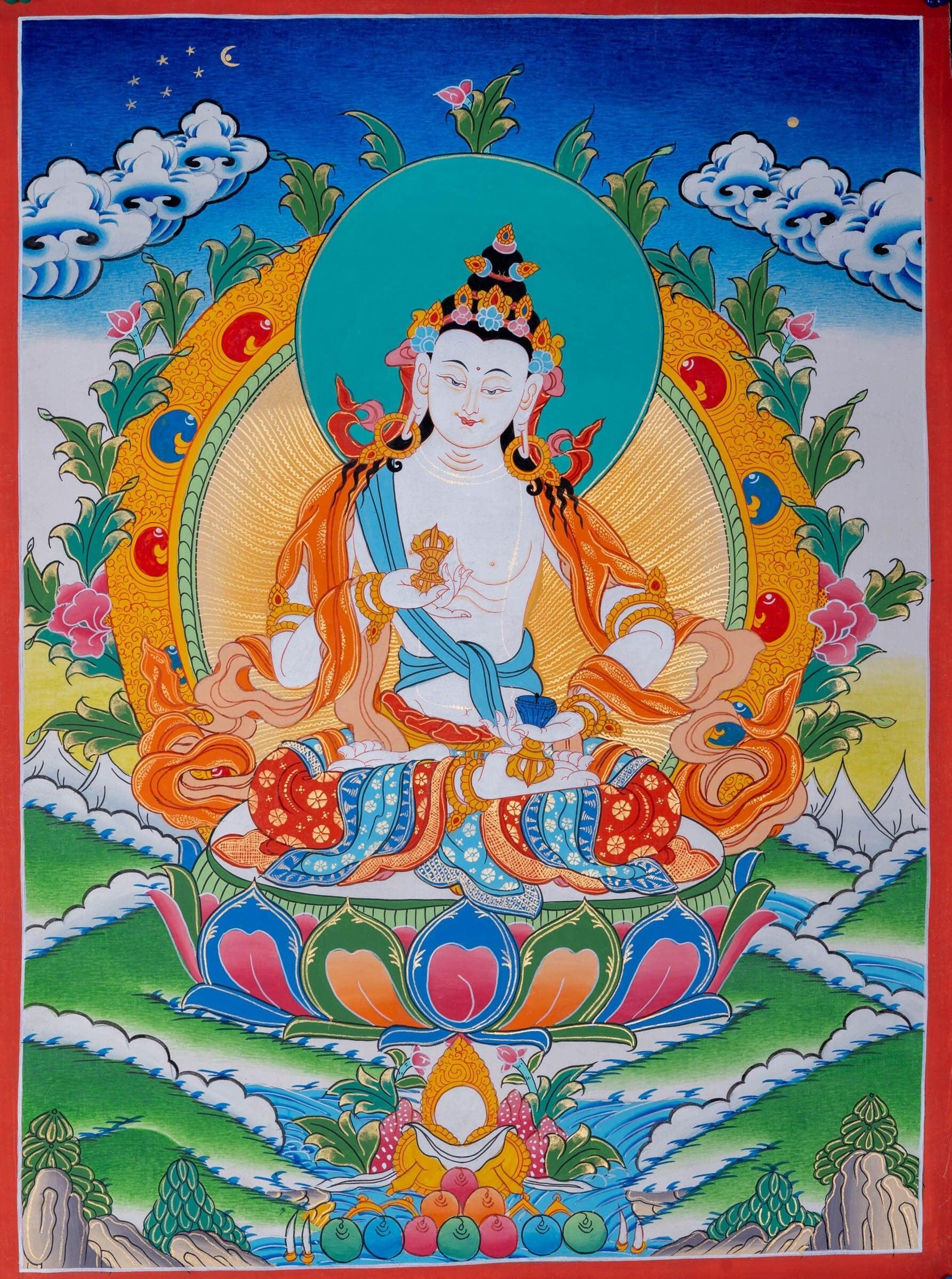 Vajrasattva - Genuine Thangka Painting - Himalayas Shop
