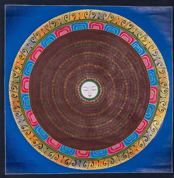Buddha Eye Mantra Mandala Thangka Painting - Himalayas Shop