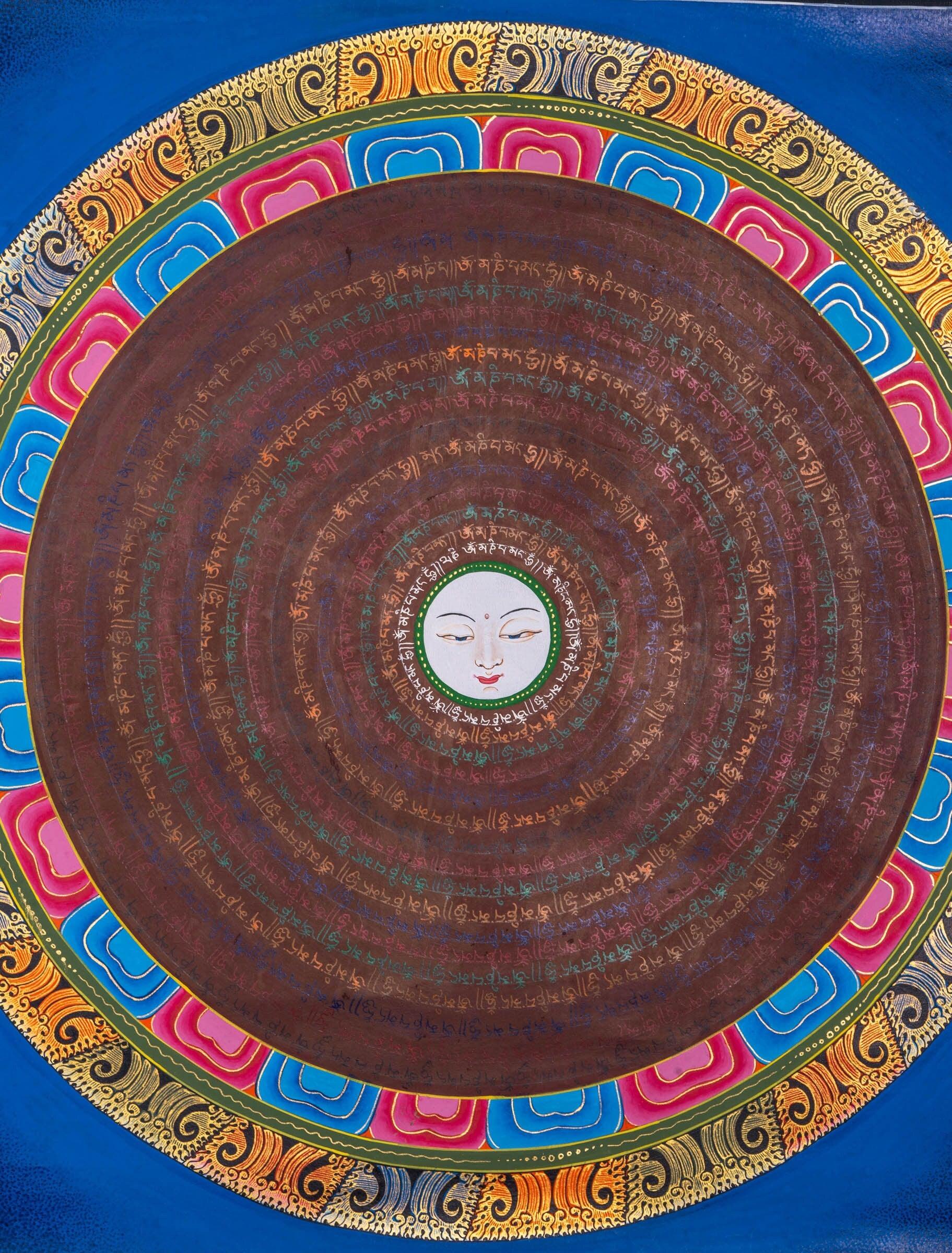 Buddha Eye Mantra Mandala Thangka Painting - Himalayas Shop