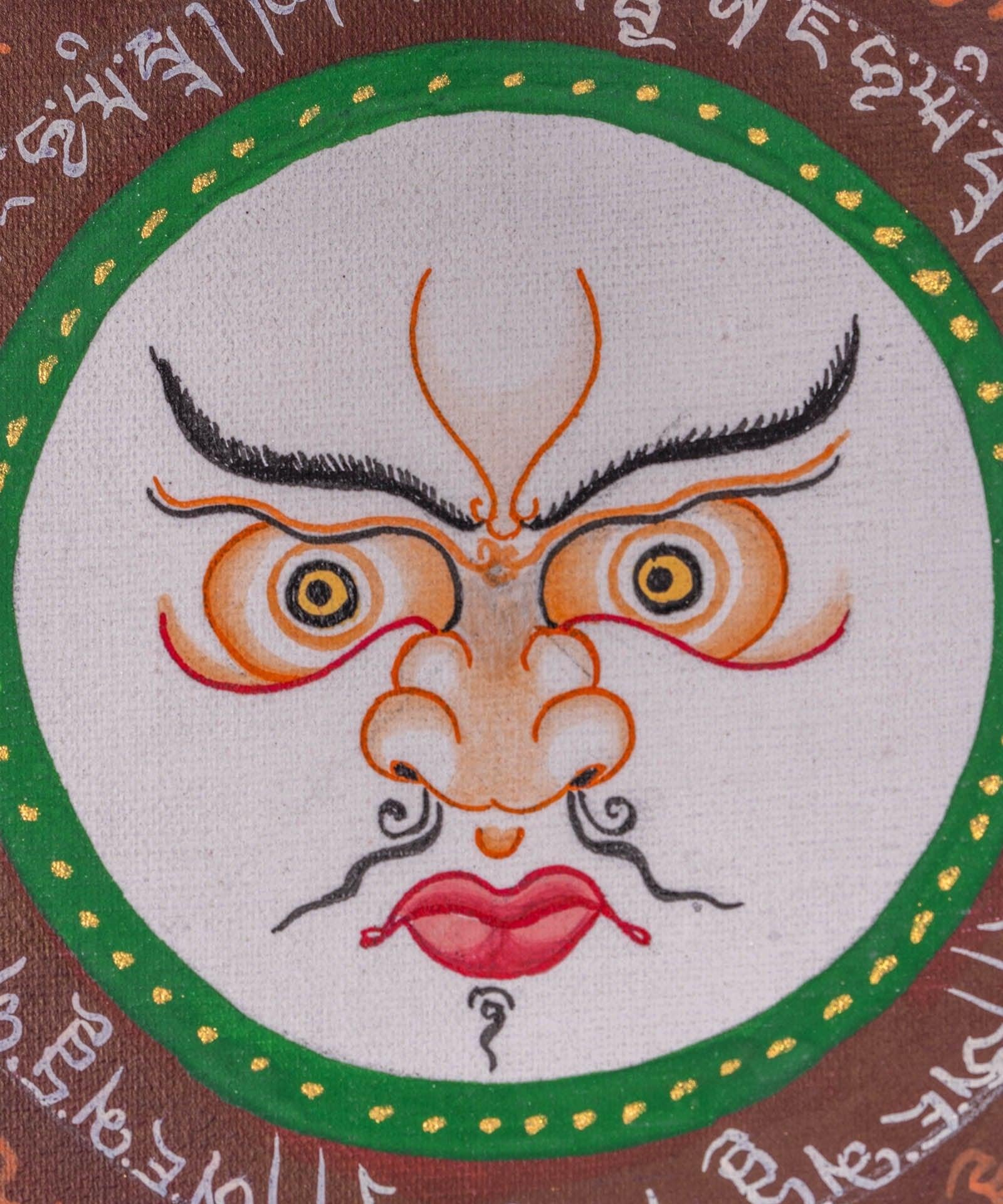 Buddha Eye Mantra Mandala Thangka Painting - Himalayas Shop