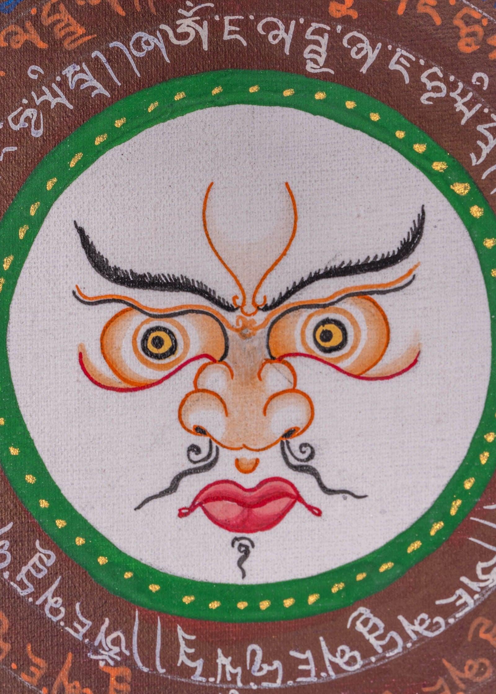 Buddha Eye Mantra Mandala Thangka Painting - Himalayas Shop