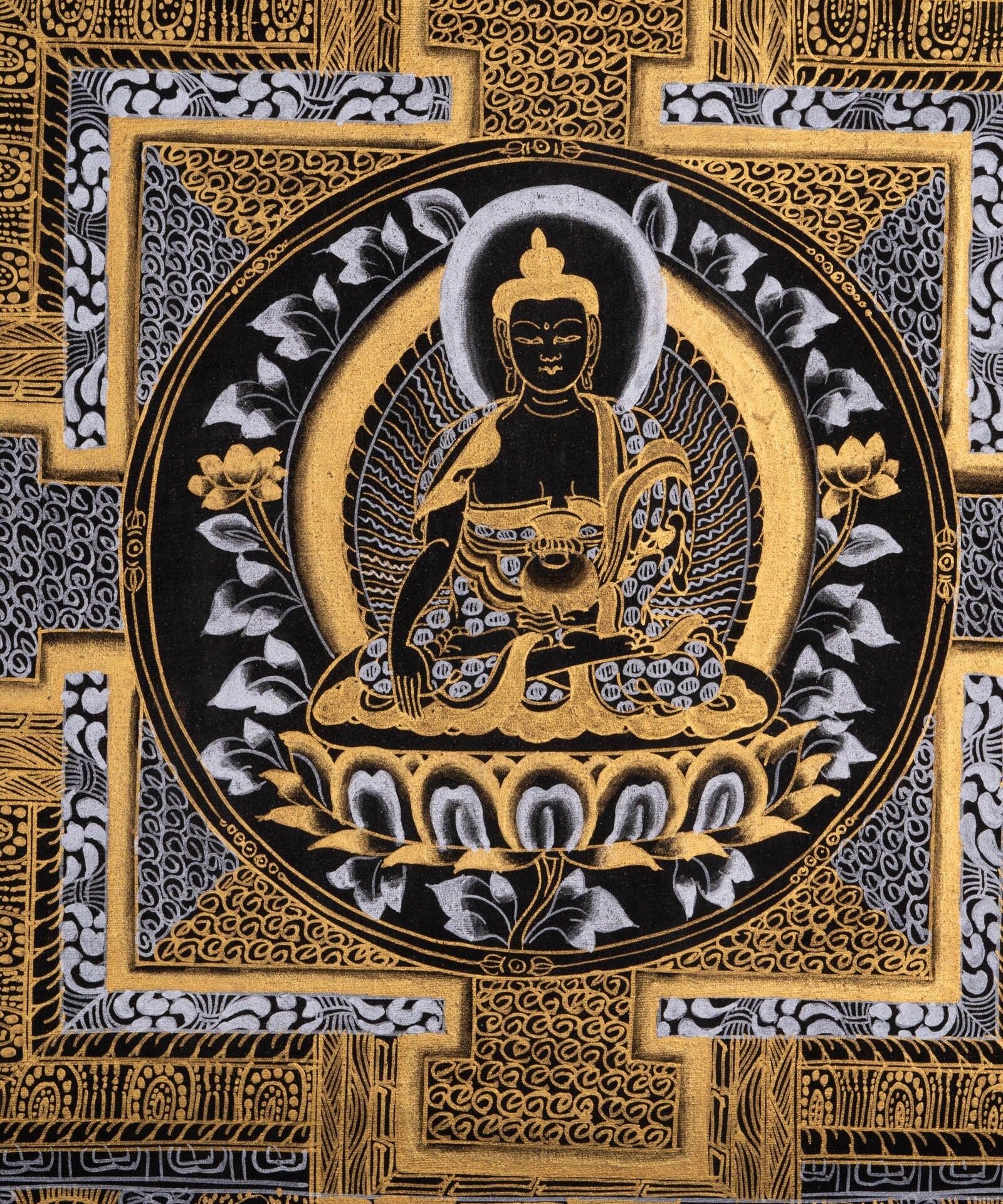 Shakyamuni Buddha Mandala Thangka Painting - Himalayas Shop