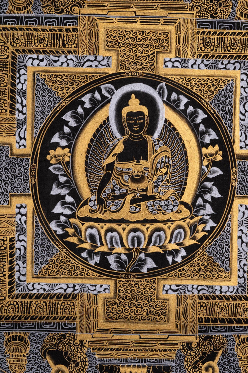 Shakyamuni Buddha Mandala Thangka Painting - Himalayas Shop