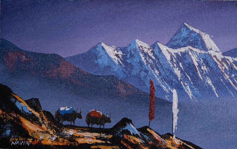 Mount Everest Oil Painting - Himalayas Shop
