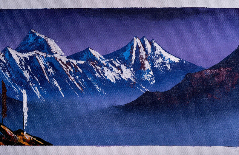 Mount Everest Oil Painting - Himalayas Shop