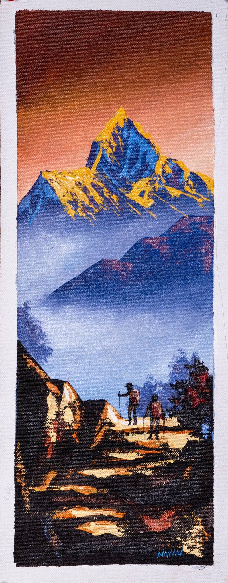 Oil painting of Mount Machhapuchhre - Himalayas Shop
