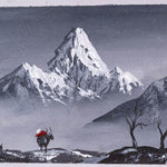 Mt. Ama Dablam Back View Oil Painting - Himalayas Shop