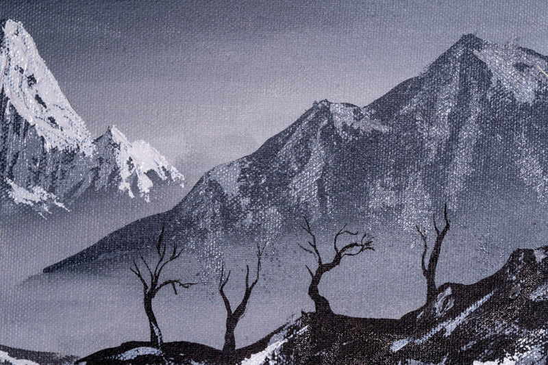 Mt. Ama Dablam Back View Oil Painting - Himalayas Shop