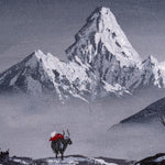 Mt. Ama Dablam Back View Oil Painting - Himalayas Shop