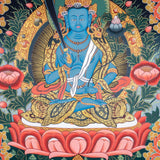 Manjushri Thangka painting in Chinses Style 