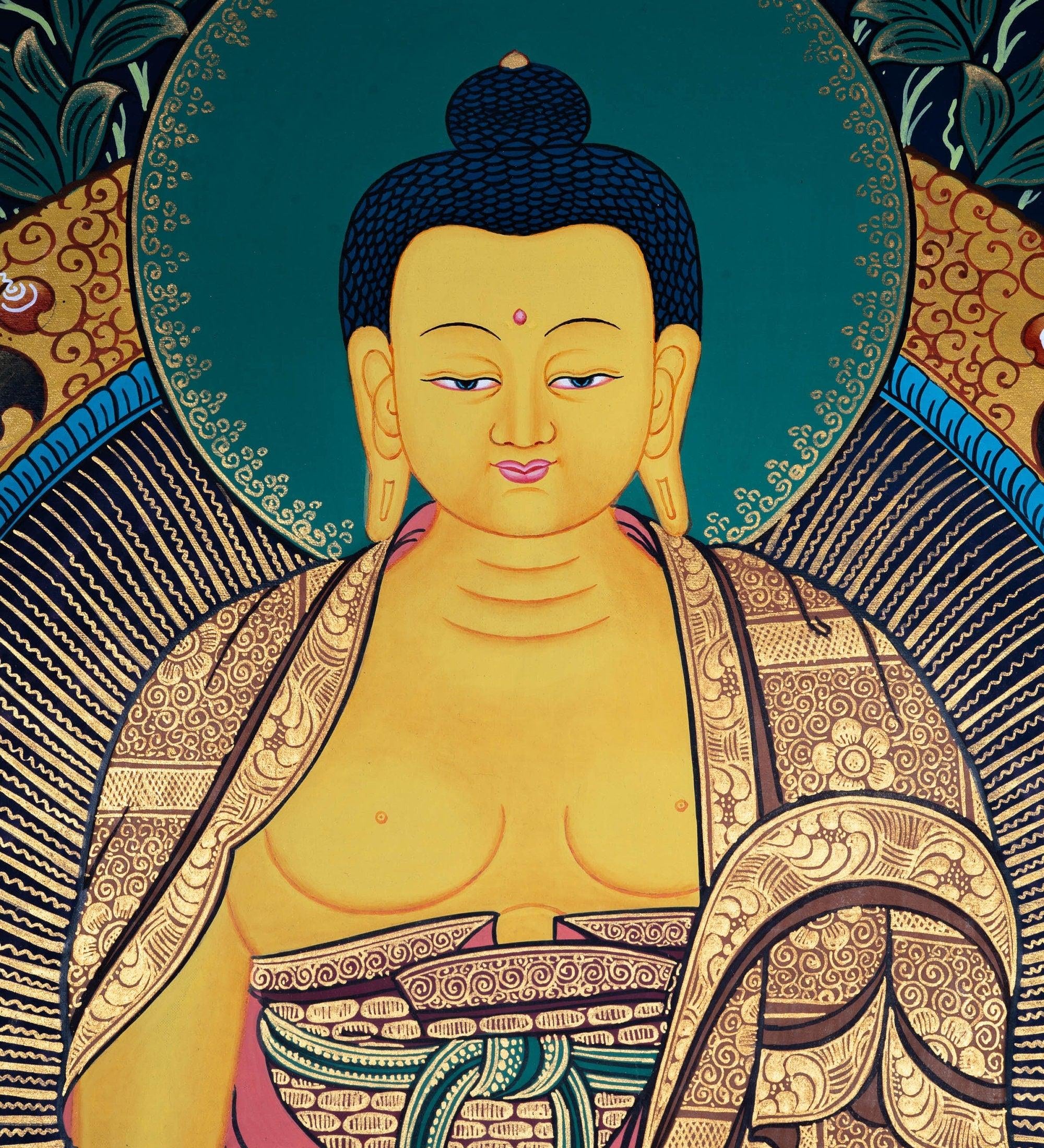 Shakyamuni Buddha for peace Thangka Painting 