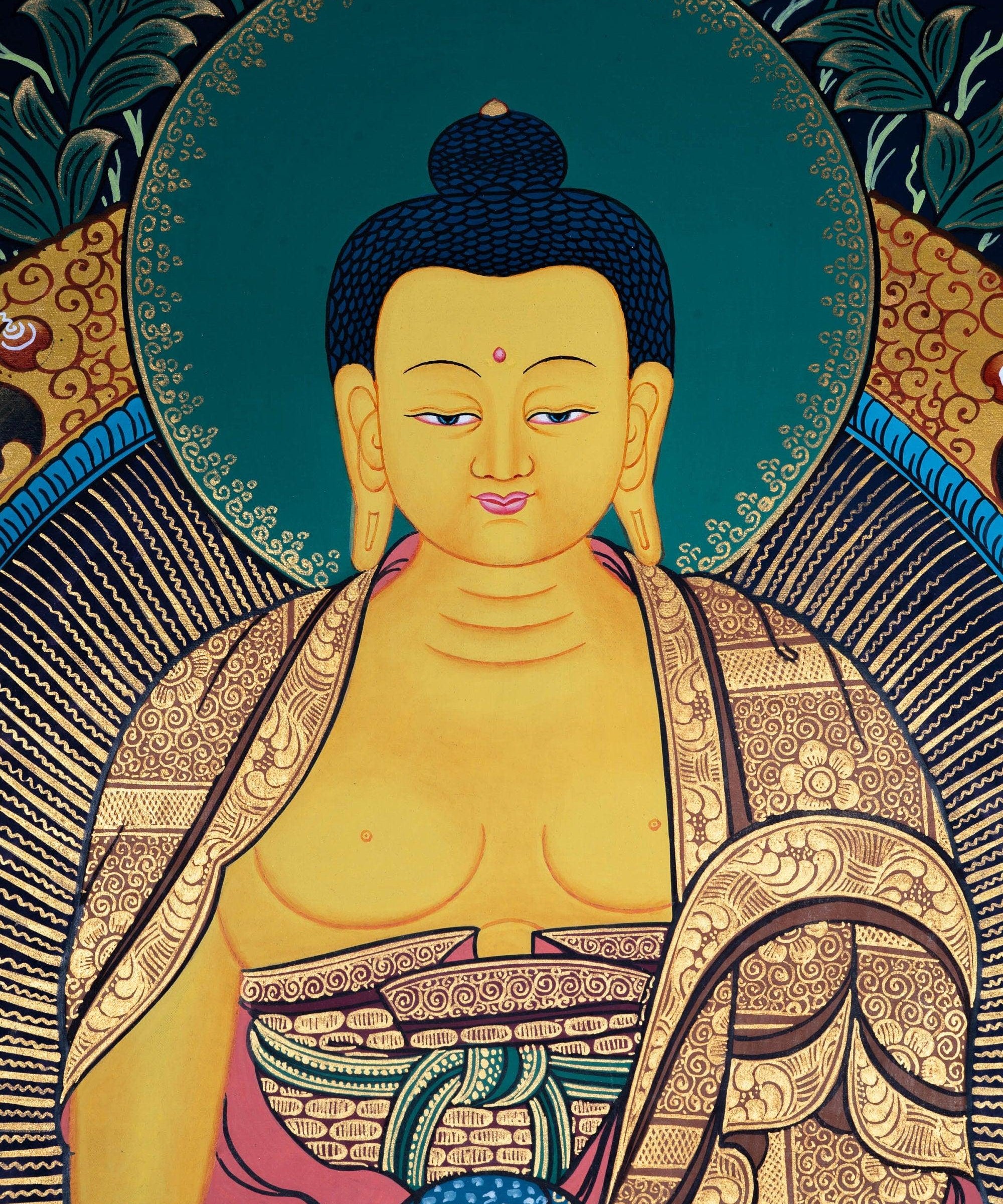 Shakyamuni Buddha for peace Thangka Painting 