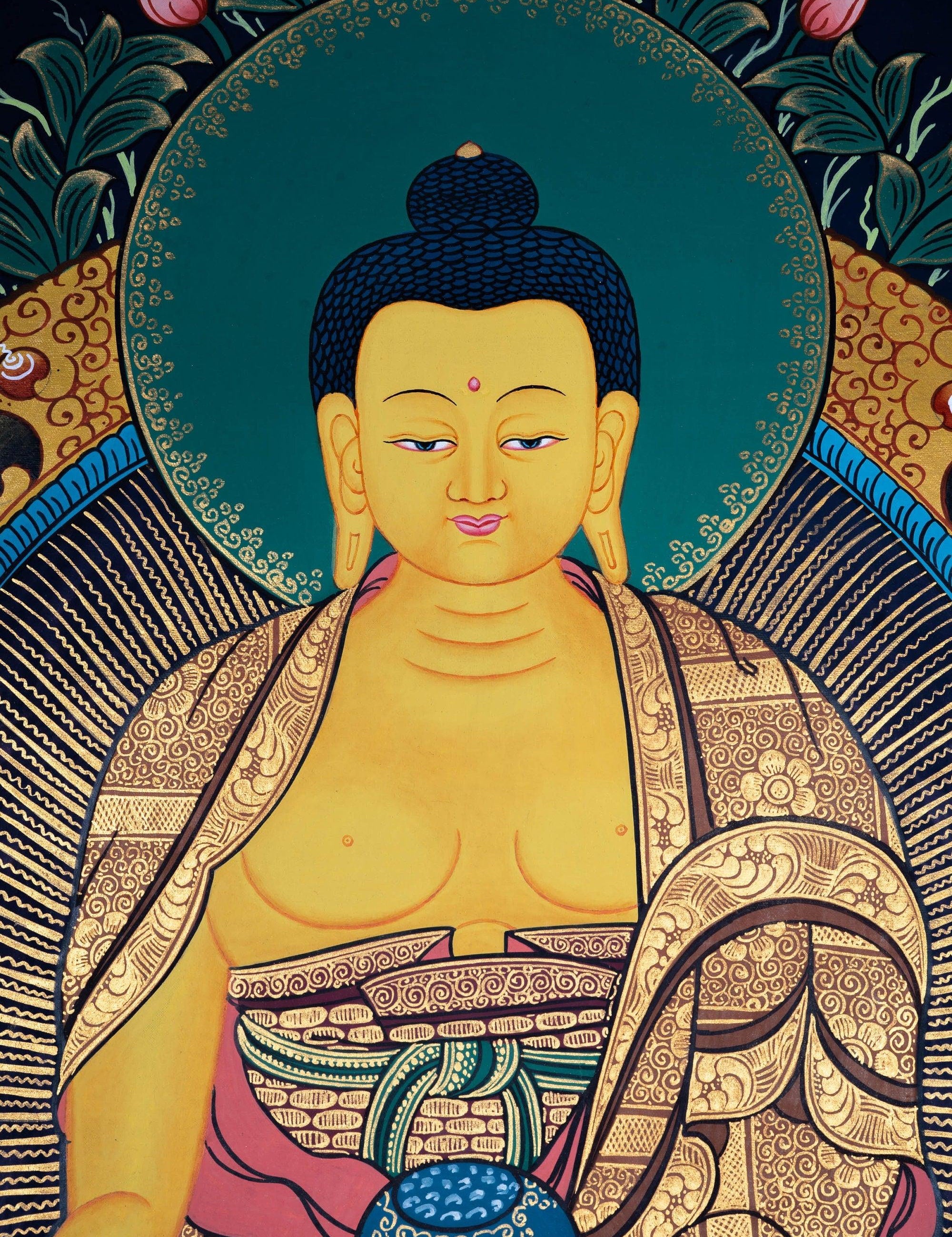 Shakyamuni Buddha for peace Thangka Painting 
