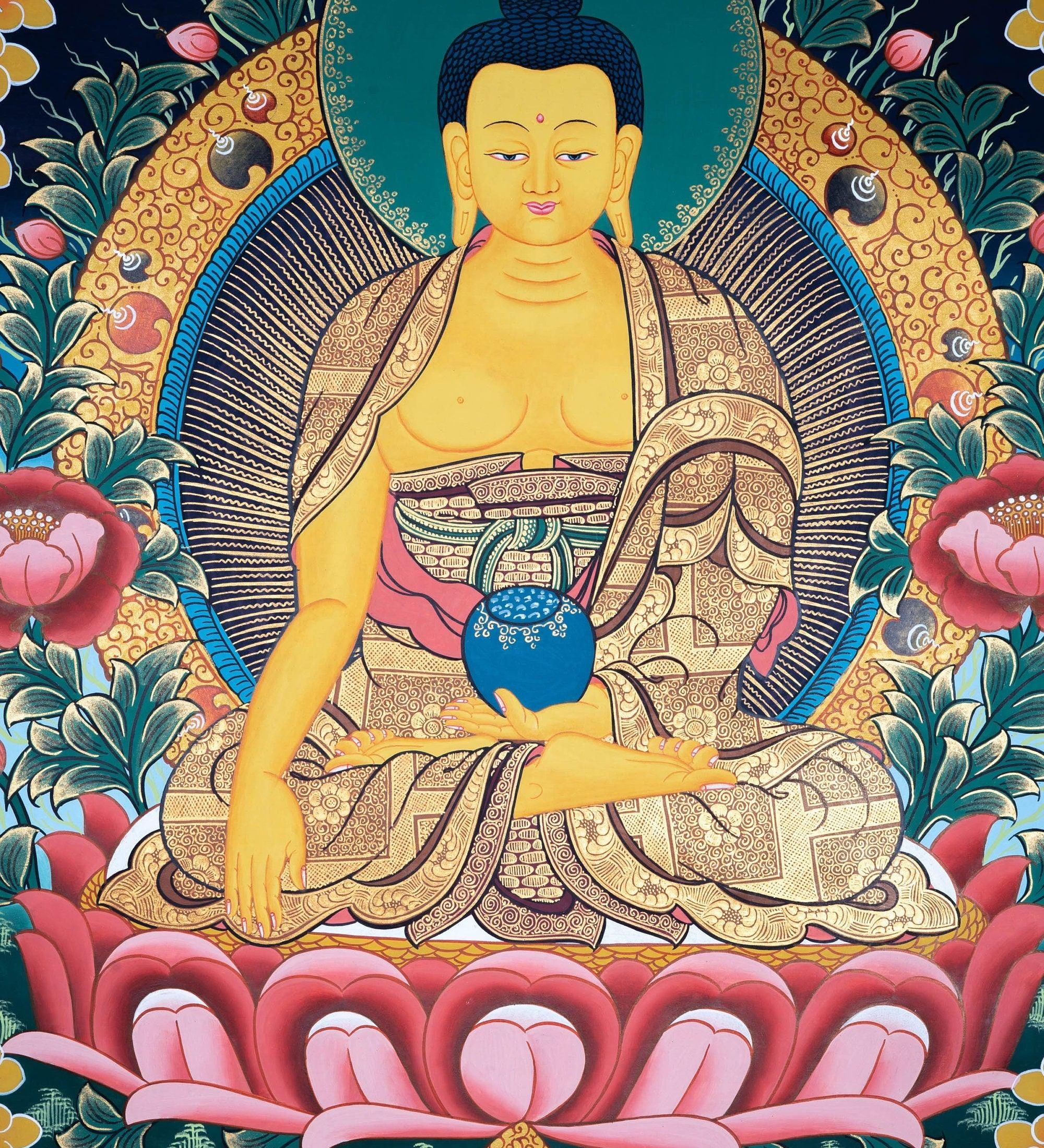 Shakyamuni Buddha for peace Thangka Painting 