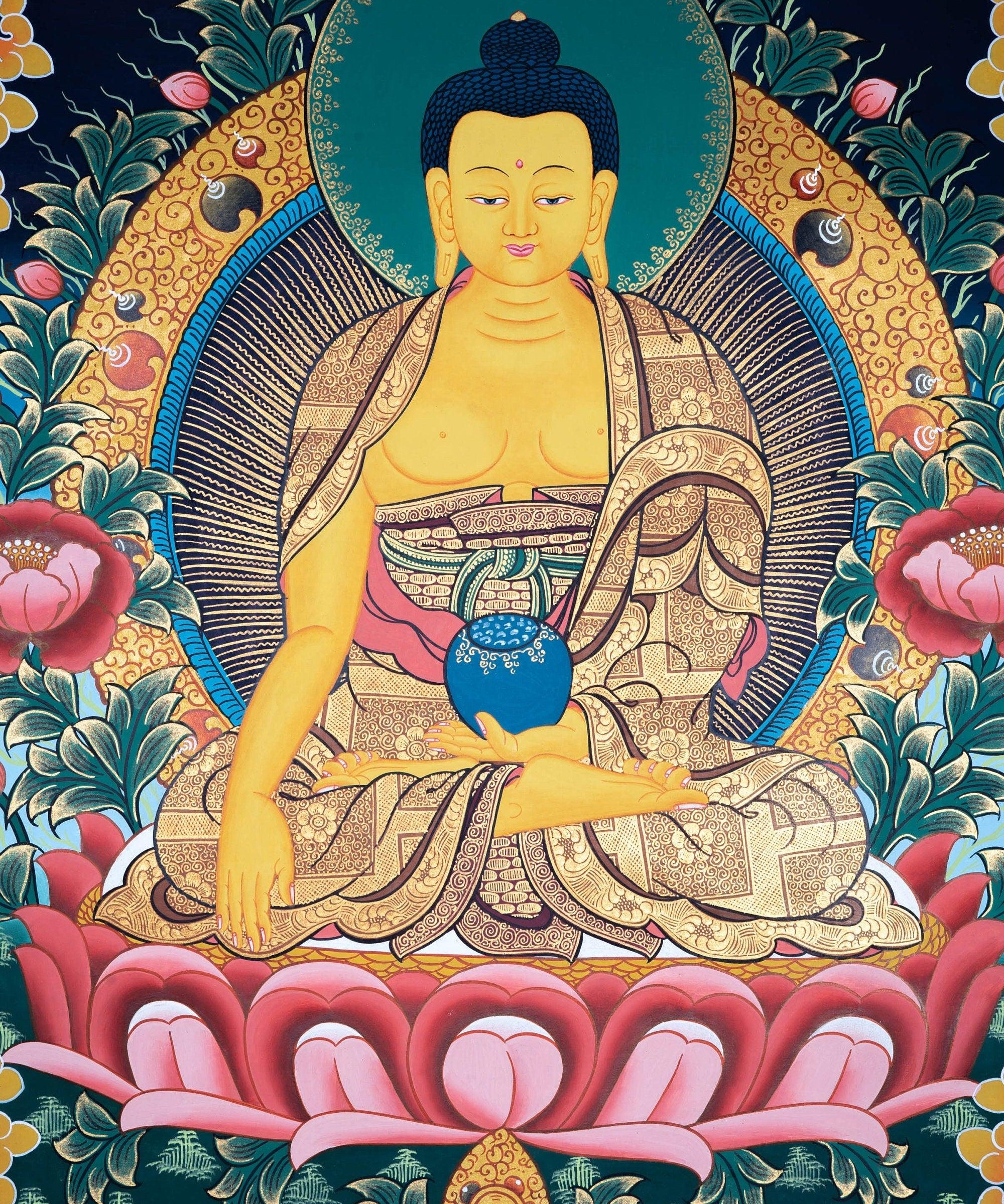 Shakyamuni Buddha for peace Thangka Painting 