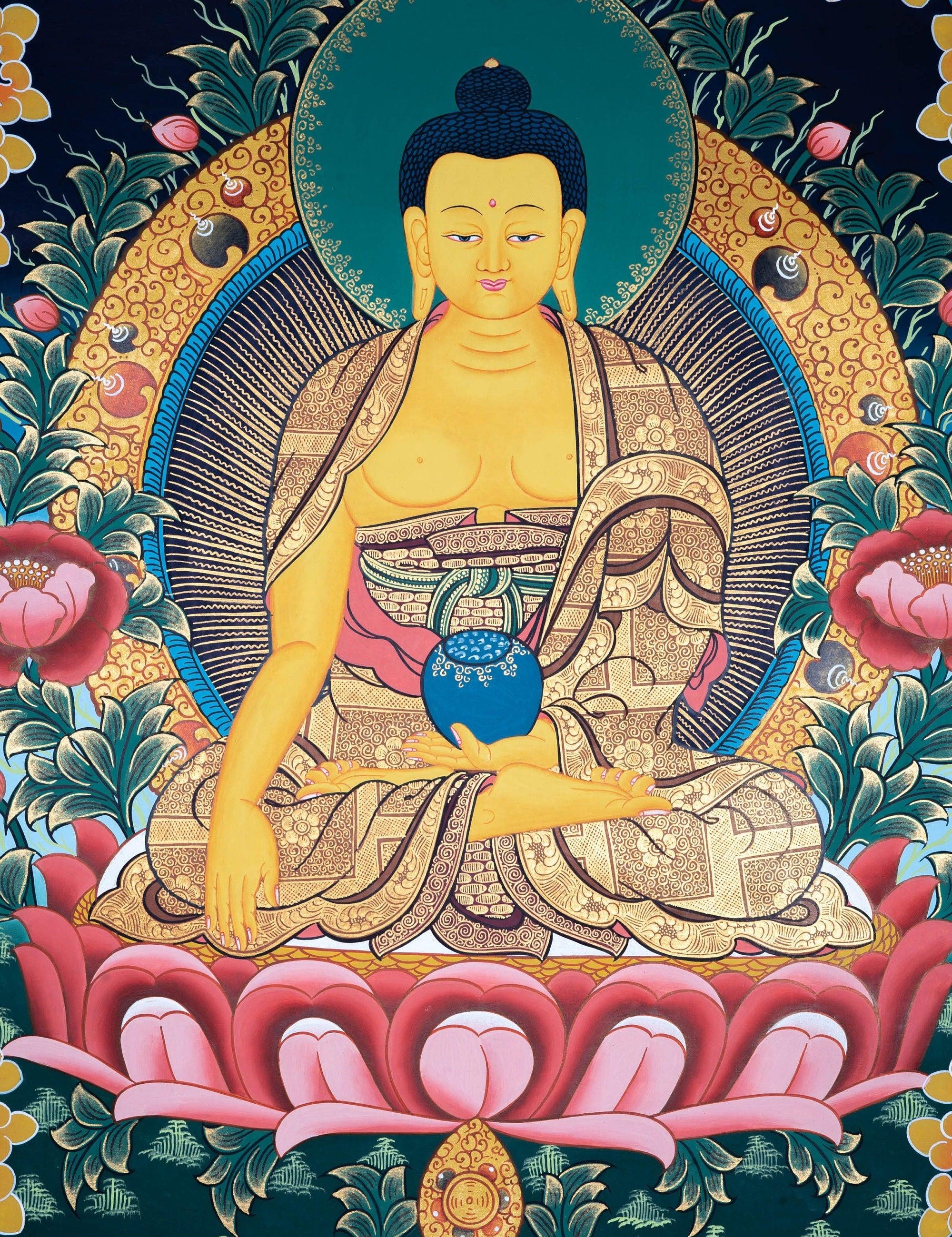 Shakyamuni Buddha for peace Thangka Painting 