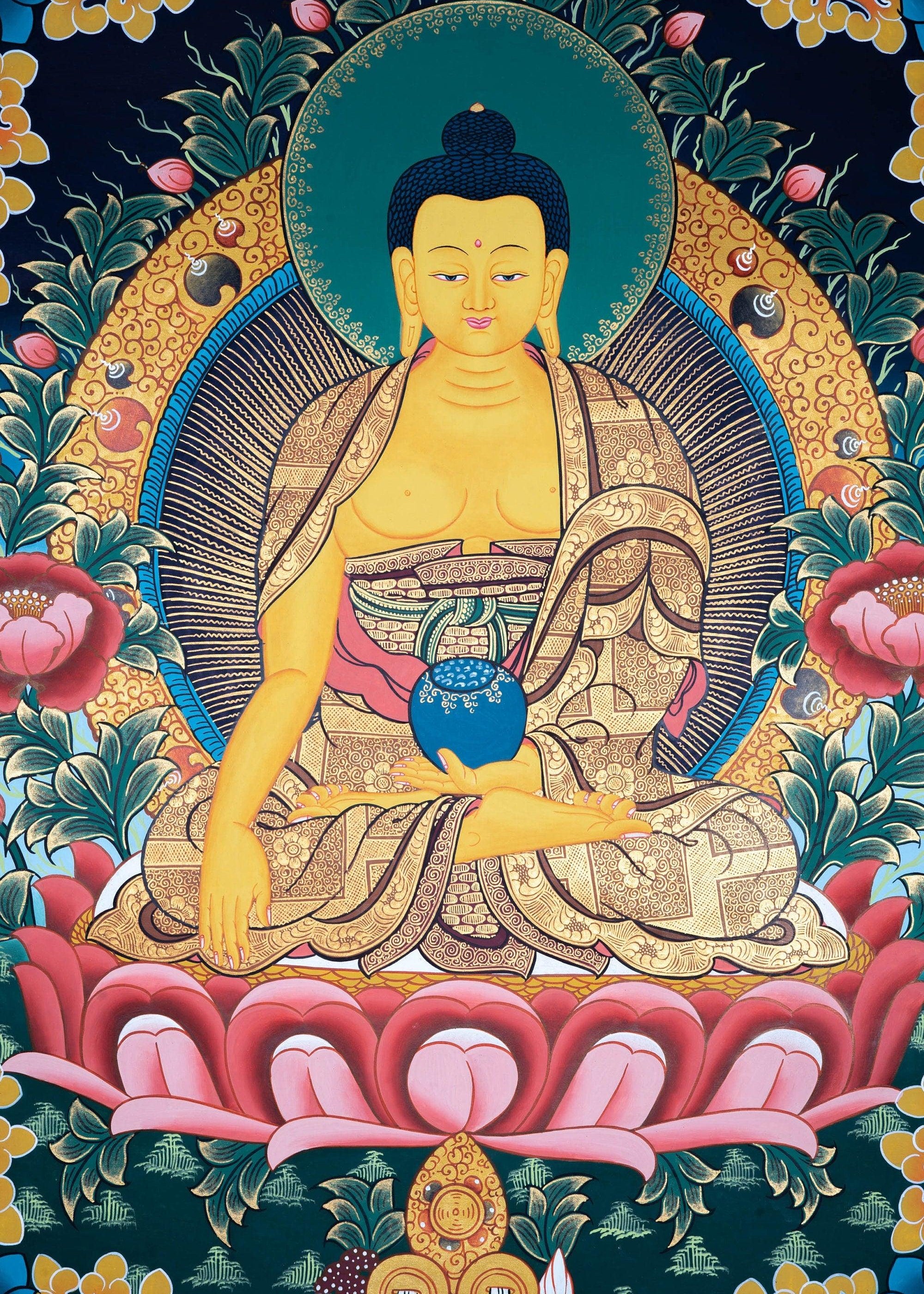 Shakyamuni Buddha for peace Thangka Painting 