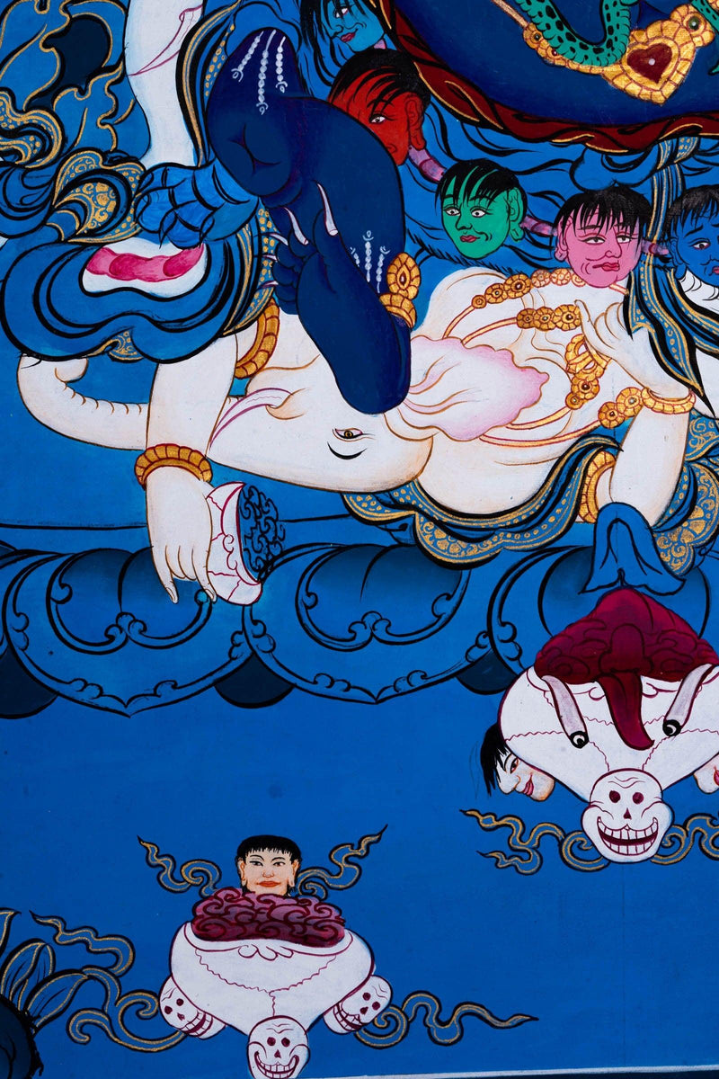 6 arm Mahakala Thangka Painting - Himalayas Shop