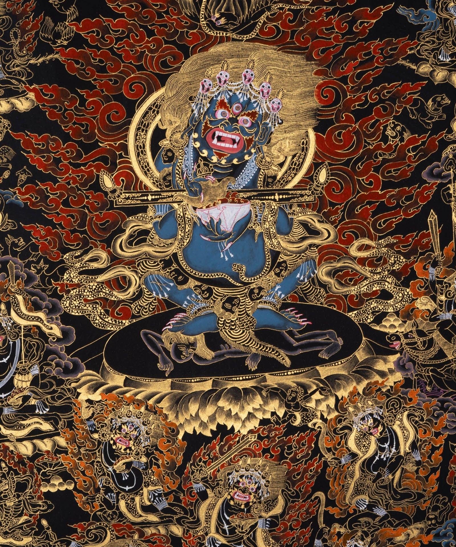 Mahakala Thangka Painting - Himalayas Shop