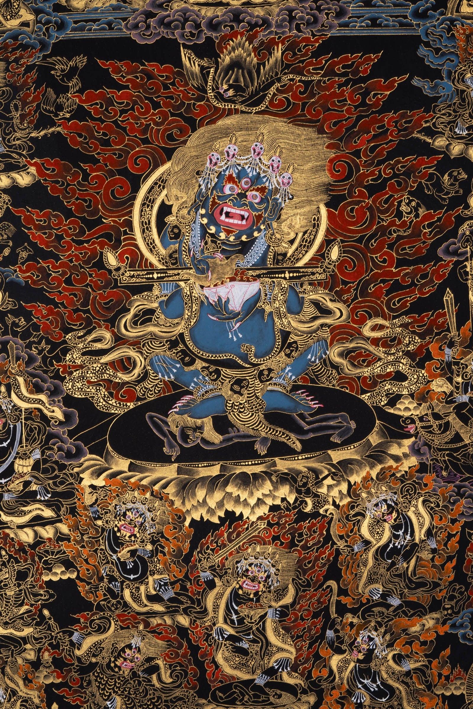 Mahakala Thangka Painting - Himalayas Shop