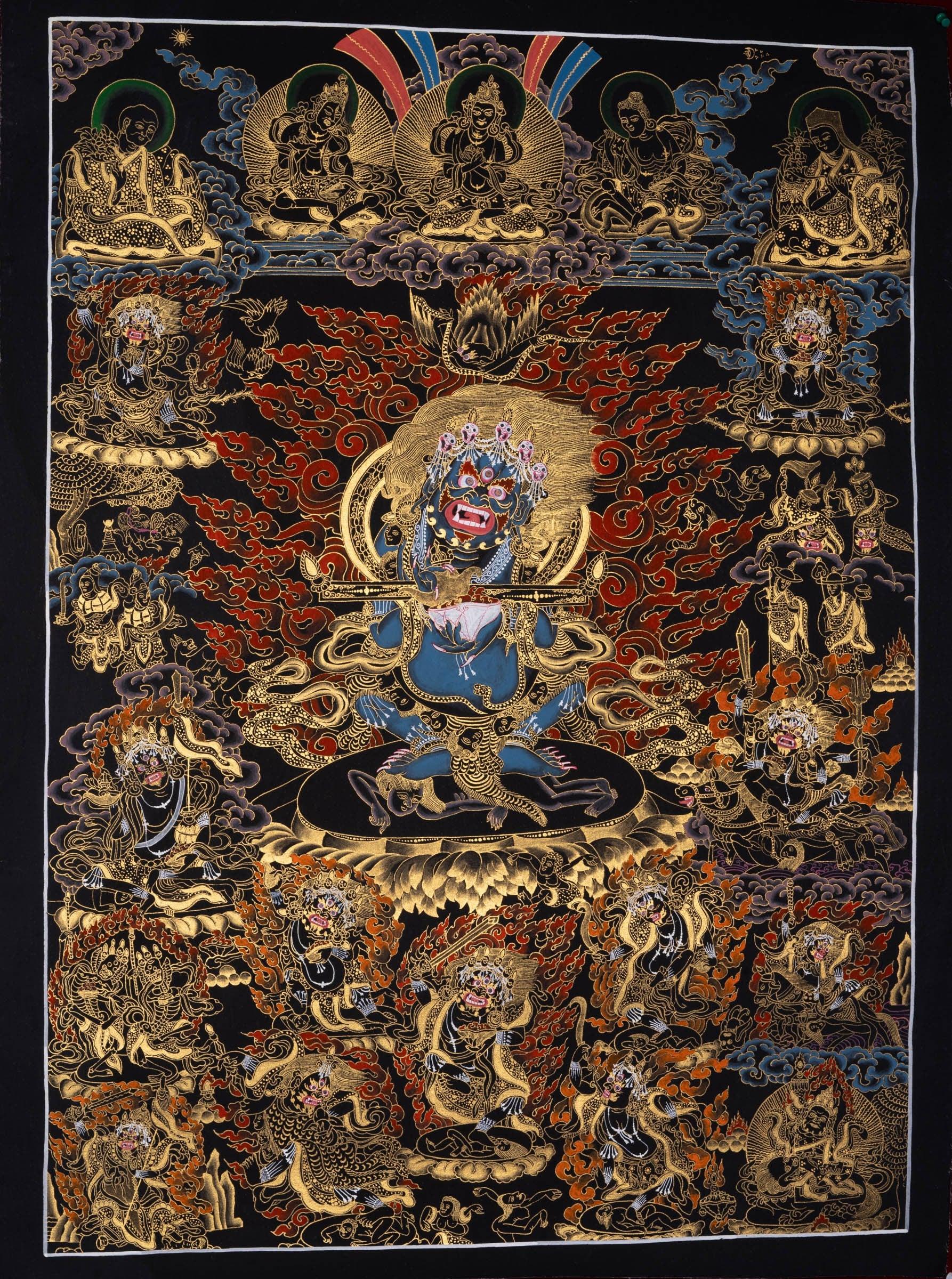 Mahakala Thangka Painting - Himalayas Shop