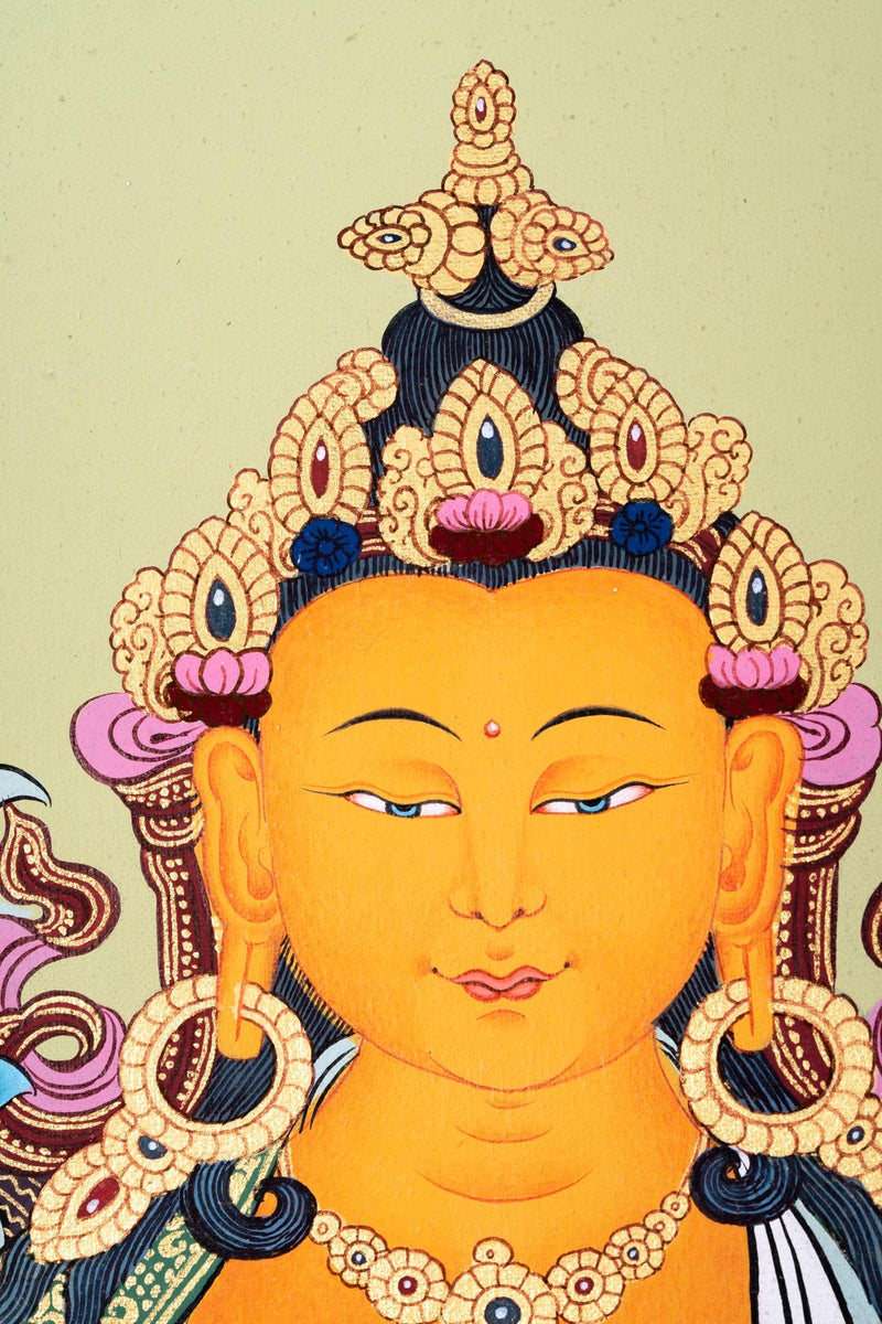 Maitreya Buddha Thangka Art - Himalayas Shop