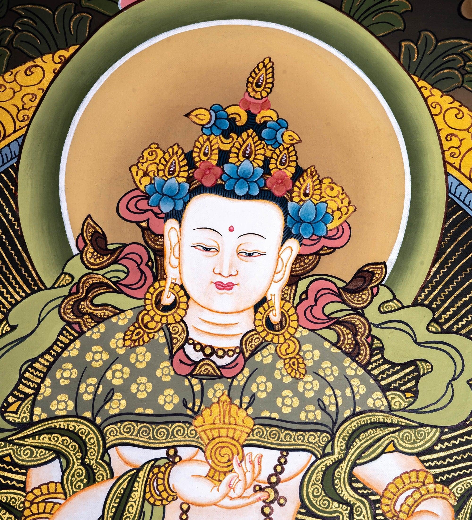 Great Purifier Vajrasattva  - Genuine Thangka Painting - Himalayas Shop