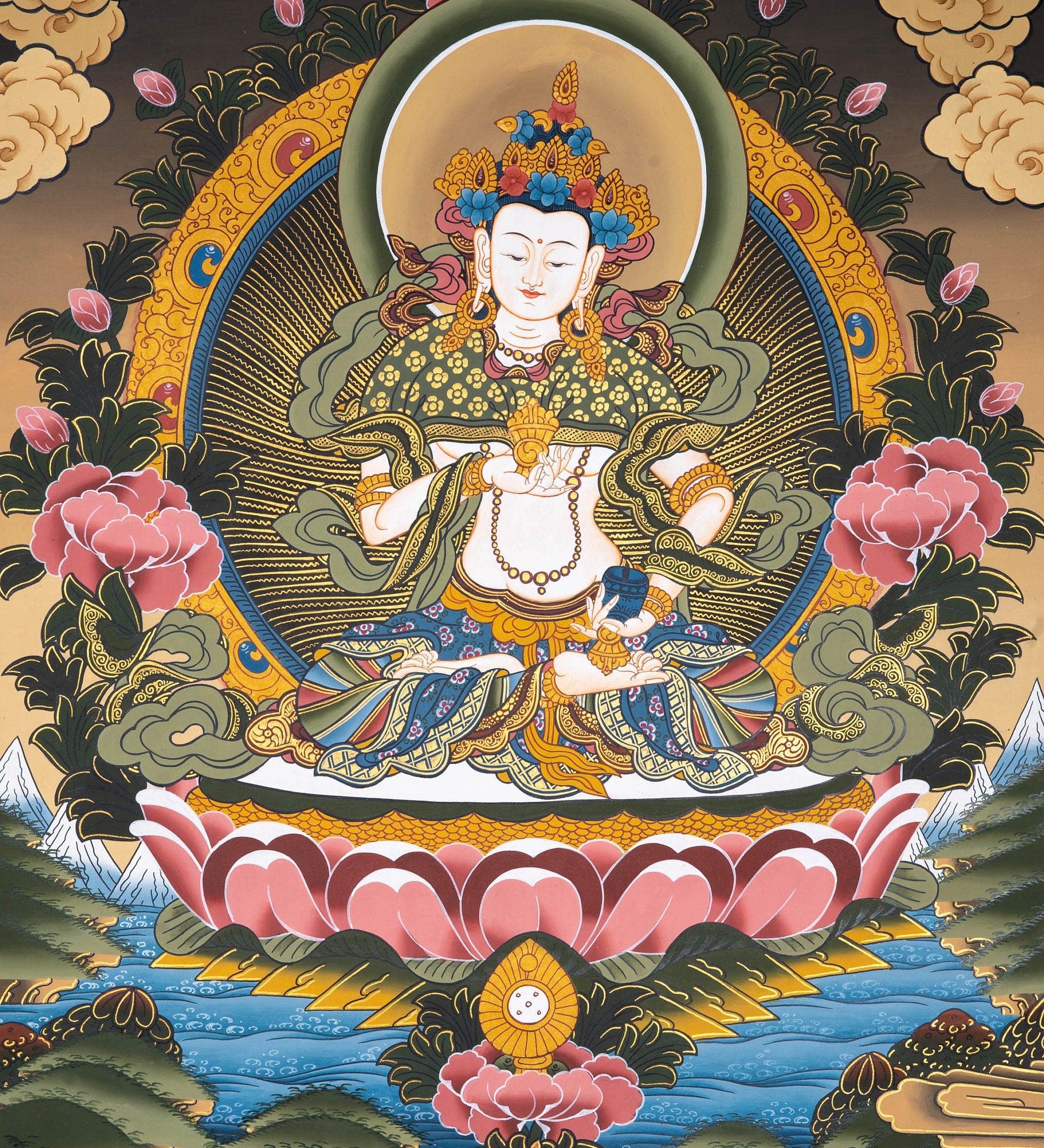 Great Purifier Vajrasattva  - Genuine Thangka Painting - Himalayas Shop