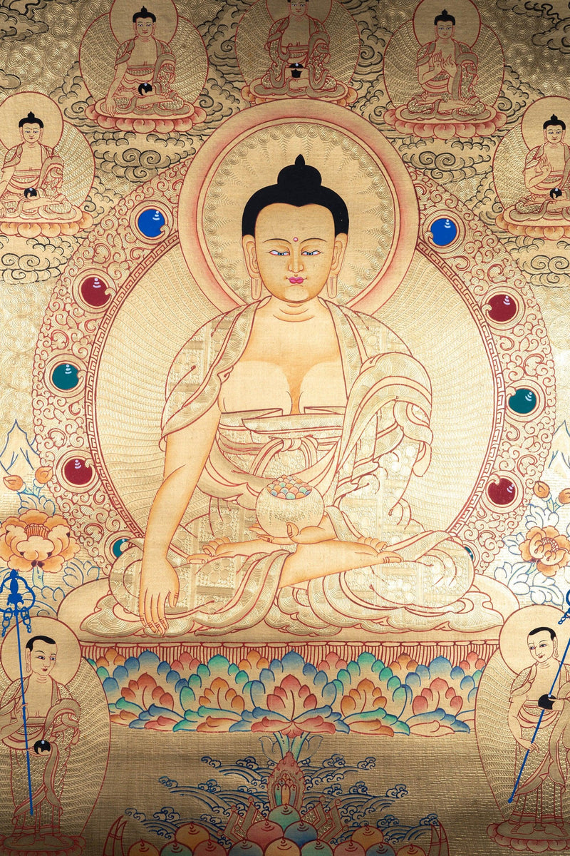 Lyap Thangka Art of  Shakyamuni Buddha - Himalayas Shop