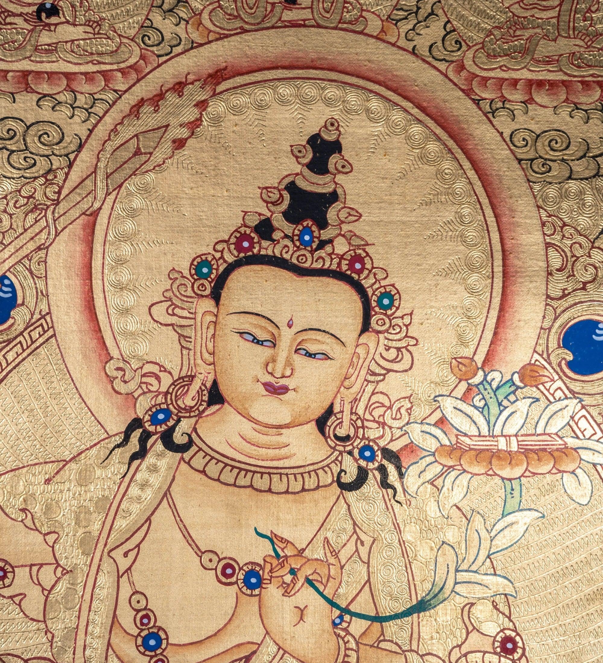 Lyap Manjushri Thangka Painting - Himalayas Shop