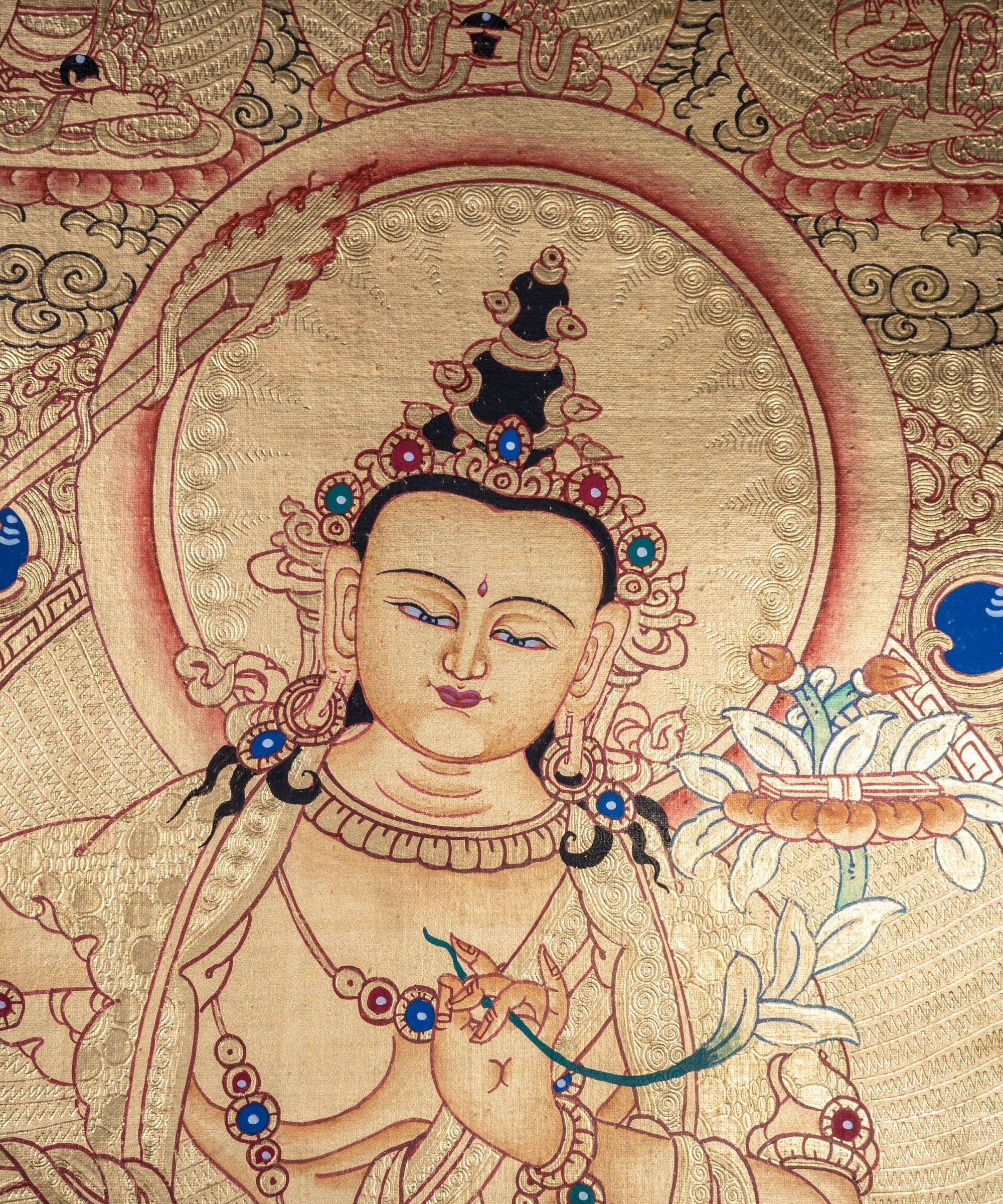 Lyap Manjushri Thangka Painting - Himalayas Shop