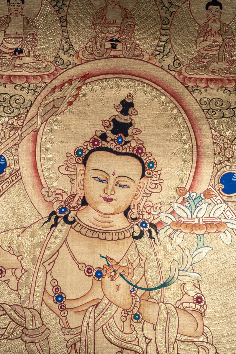 Lyap Manjushri Thangka Painting - Himalayas Shop
