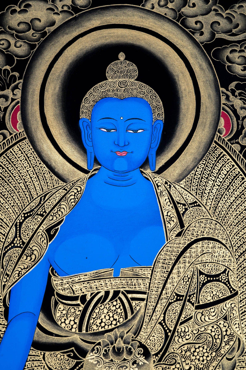 Blue Healing Buddha (Bhaisajyaguru Art) - Himalayas Shop