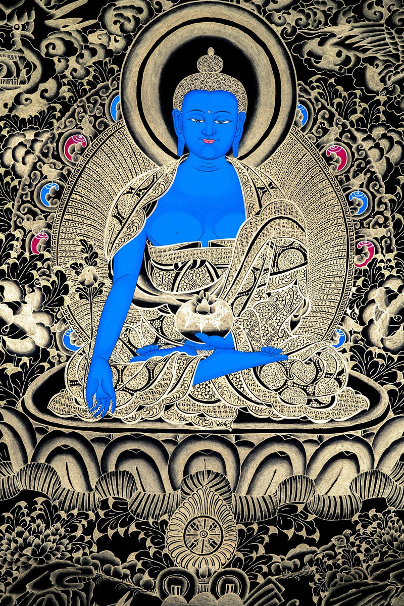 Blue Healing Buddha (Bhaisajyaguru Art) - Himalayas Shop