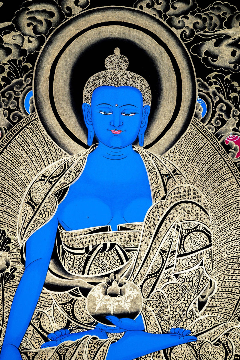 Blue Healing Buddha (Bhaisajyaguru Art) - Himalayas Shop