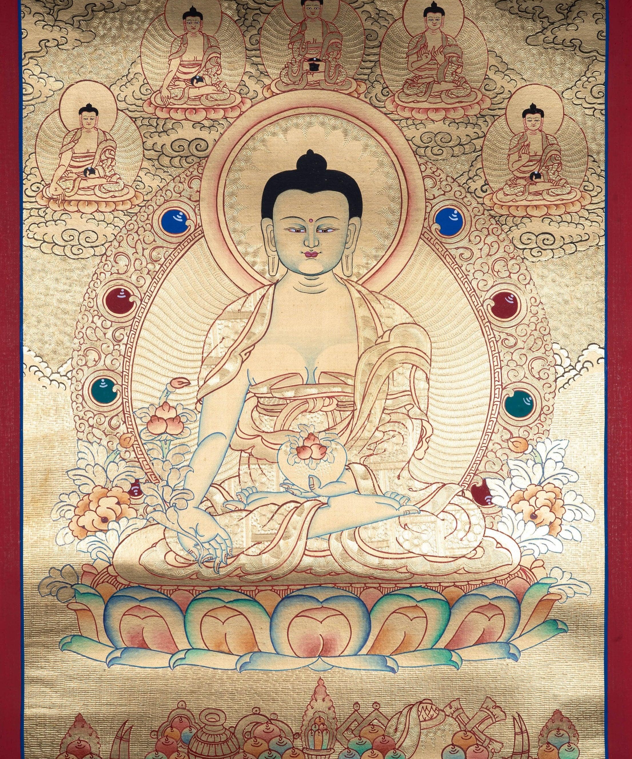 Medicine Buddha Lyap Thangka - Himalayas Shop