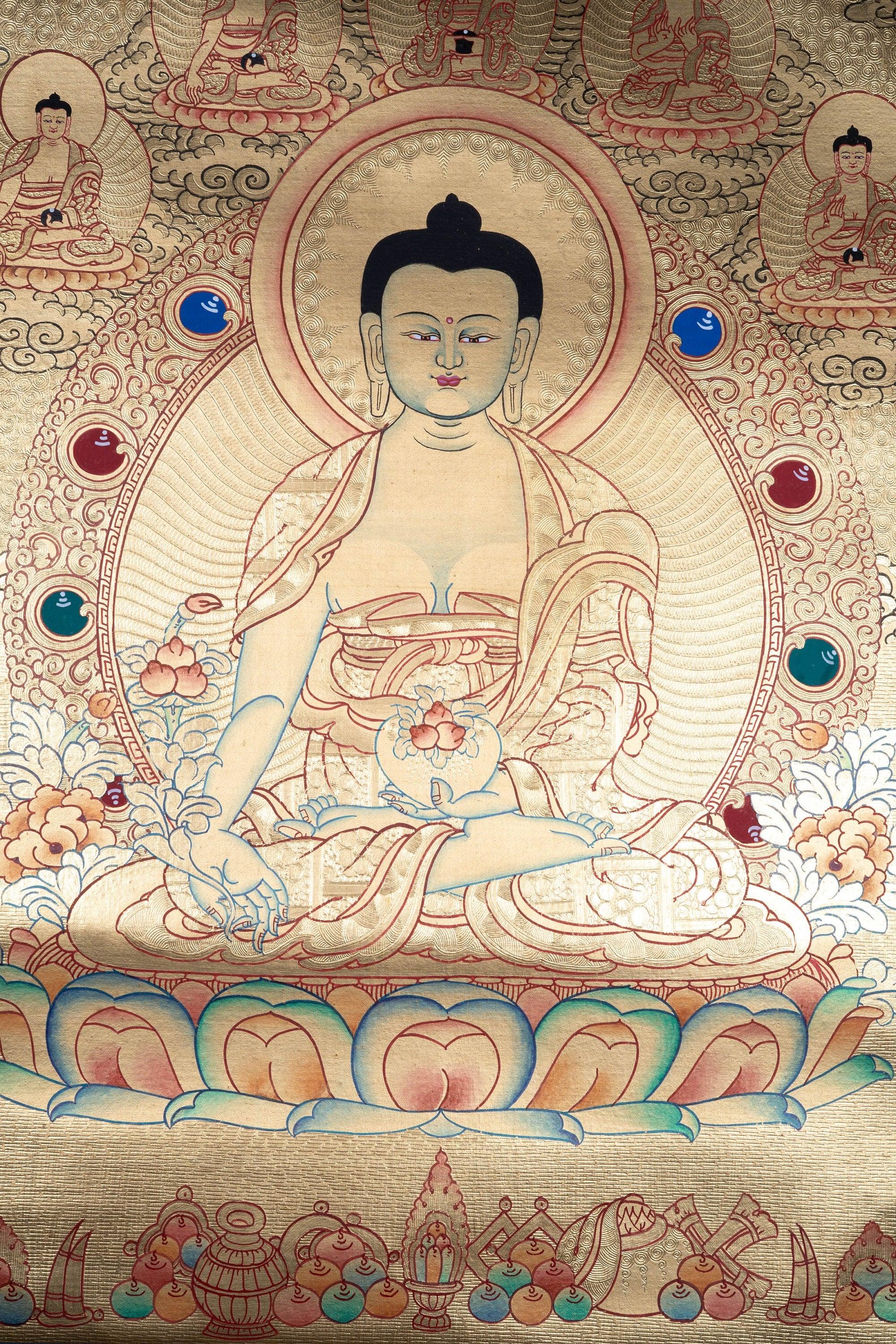 Medicine Buddha Lyap Thangka - Himalayas Shop