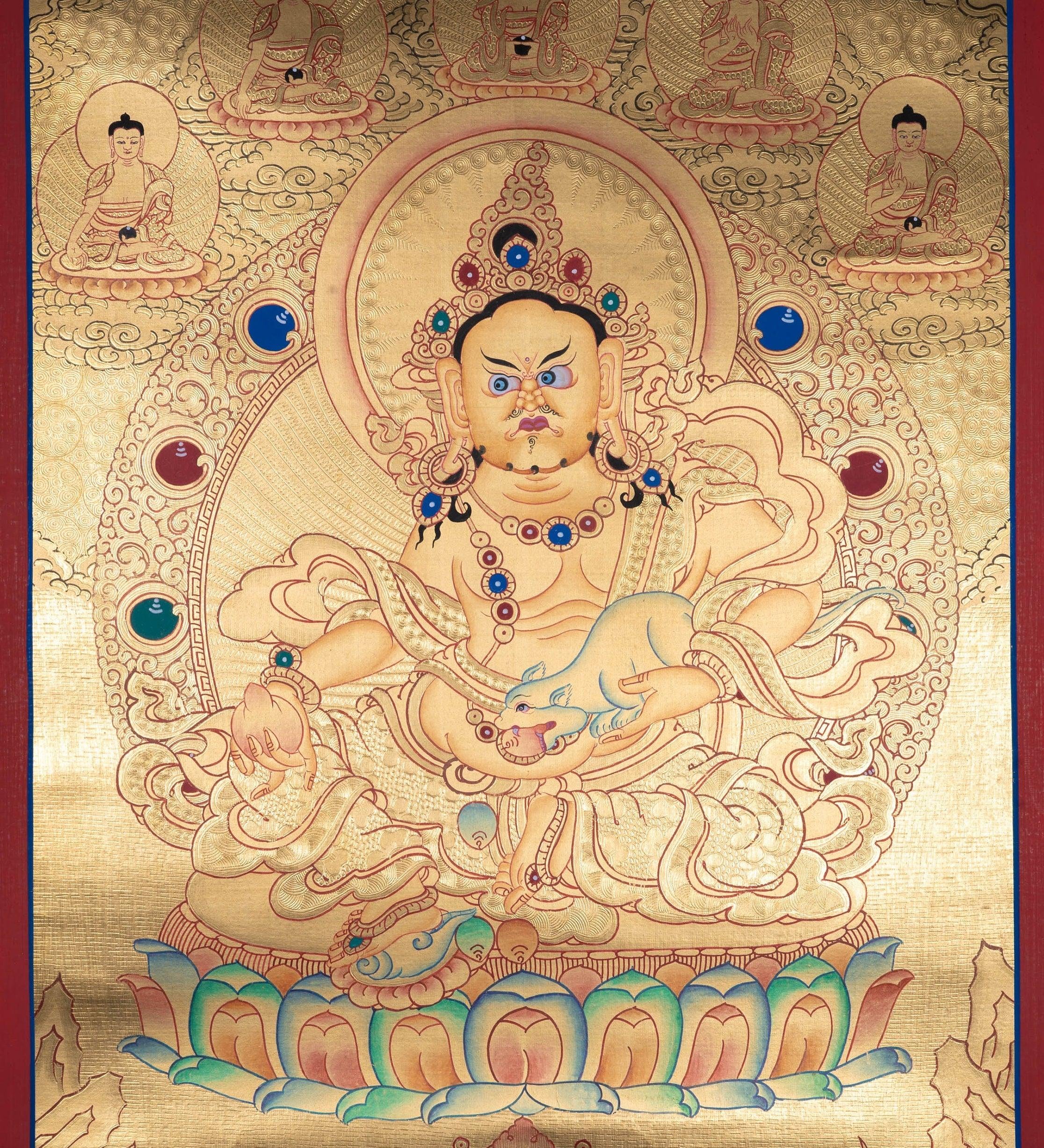 Jambhala Lyap Thangka painting - Himalayas Shop