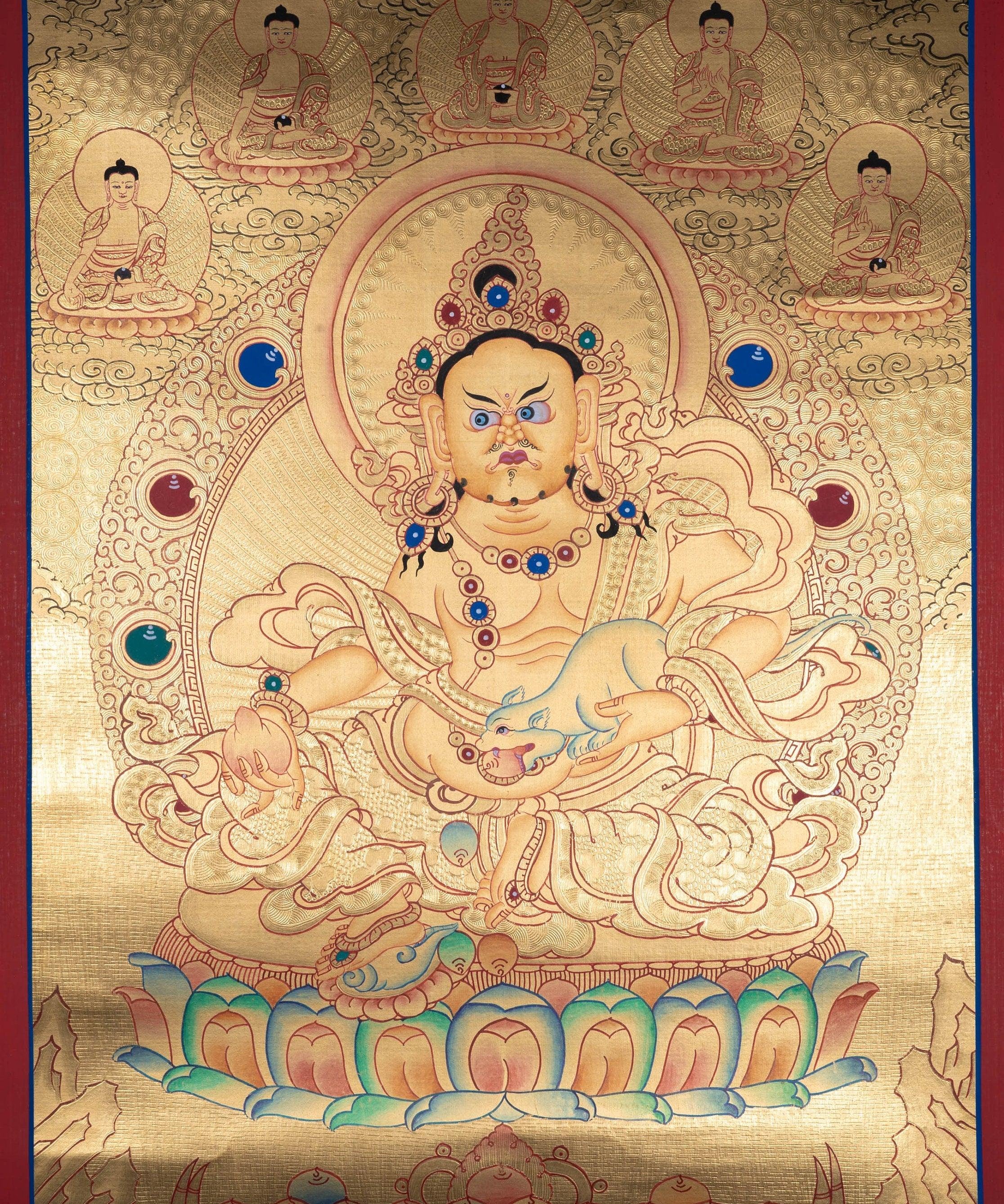 Jambhala Lyap Thangka painting - Himalayas Shop