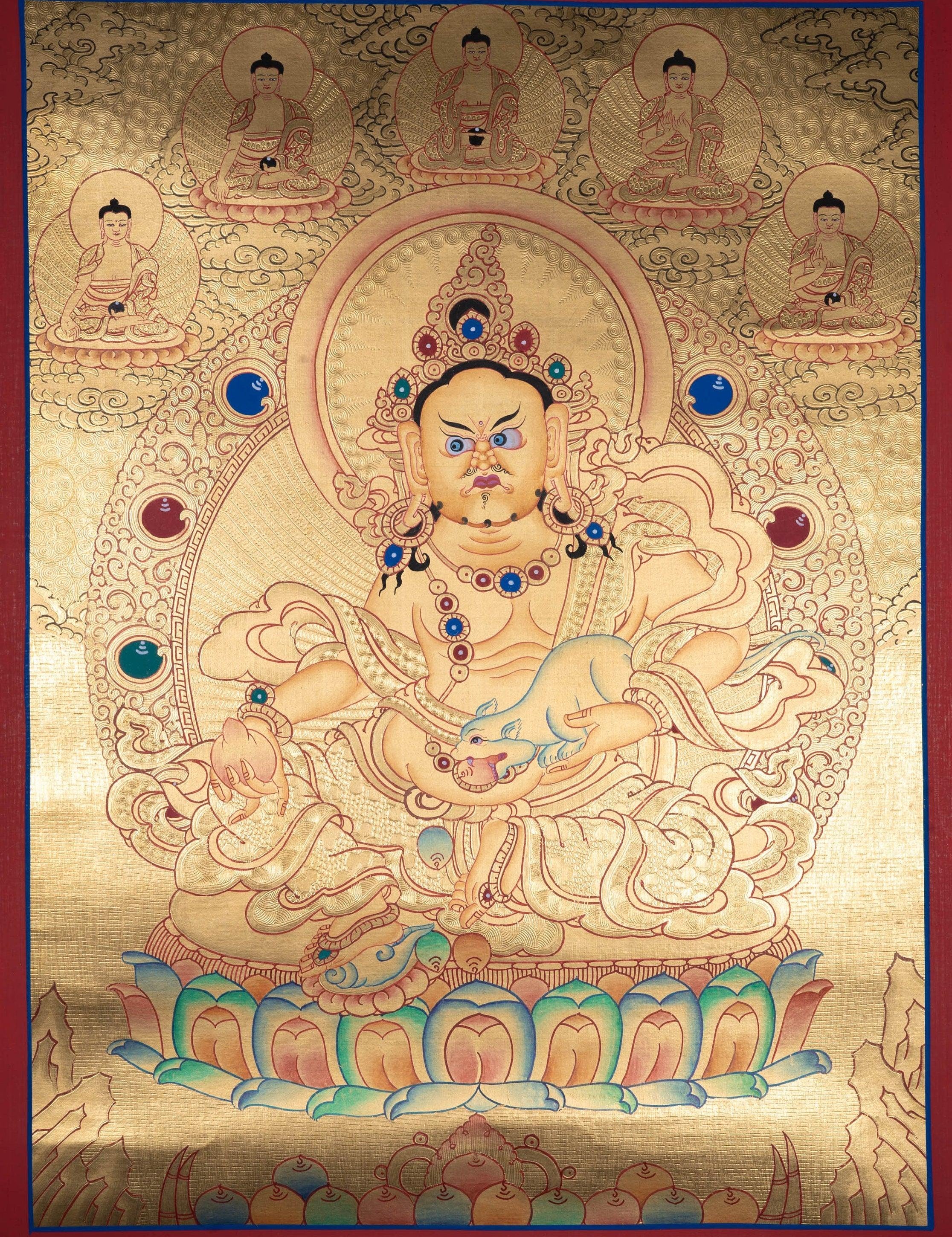 Jambhala Lyap Thangka painting - Himalayas Shop