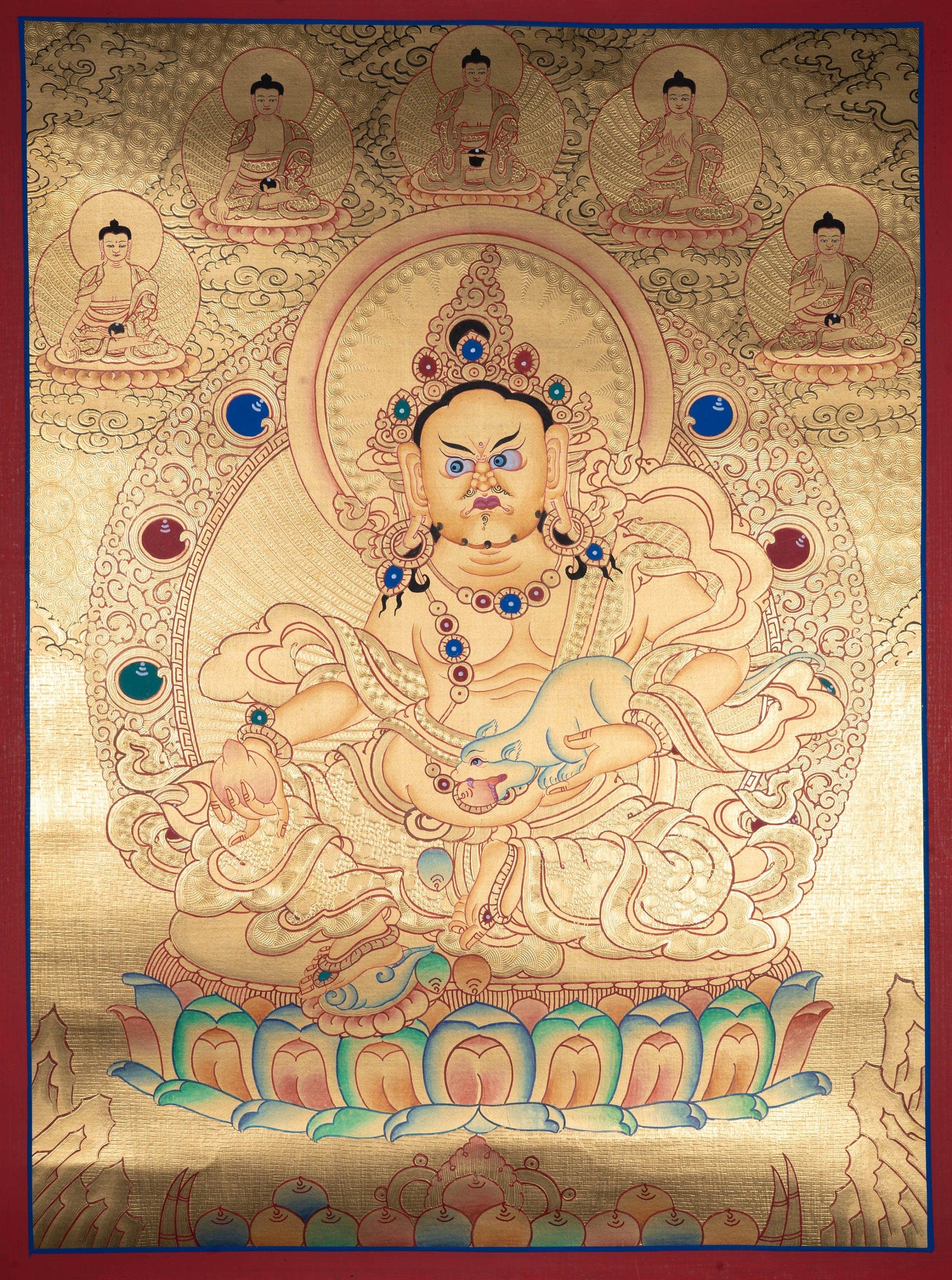 Jambhala Lyap Thangka painting - Himalayas Shop