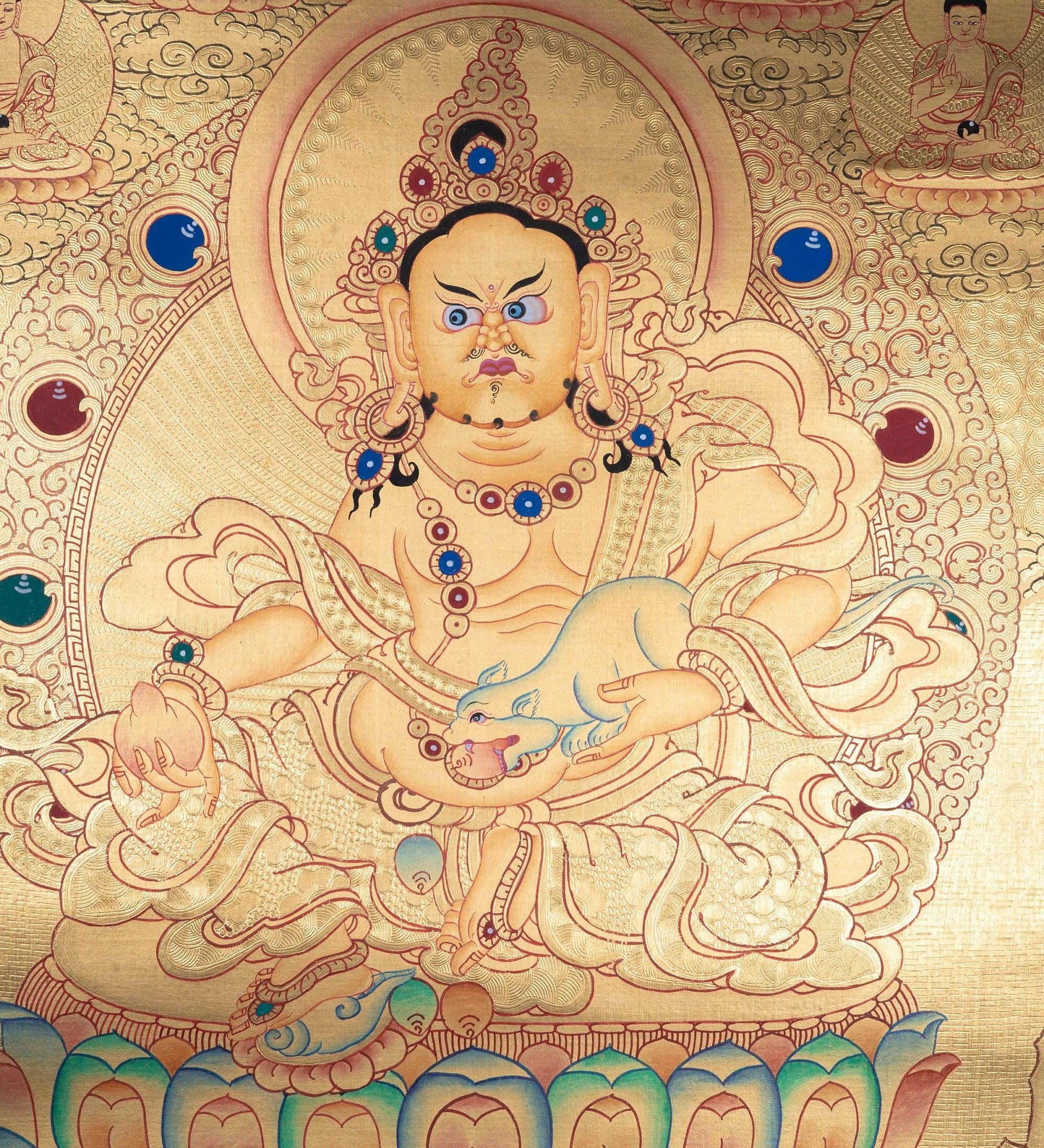 Jambhala Lyap Thangka painting - Himalayas Shop