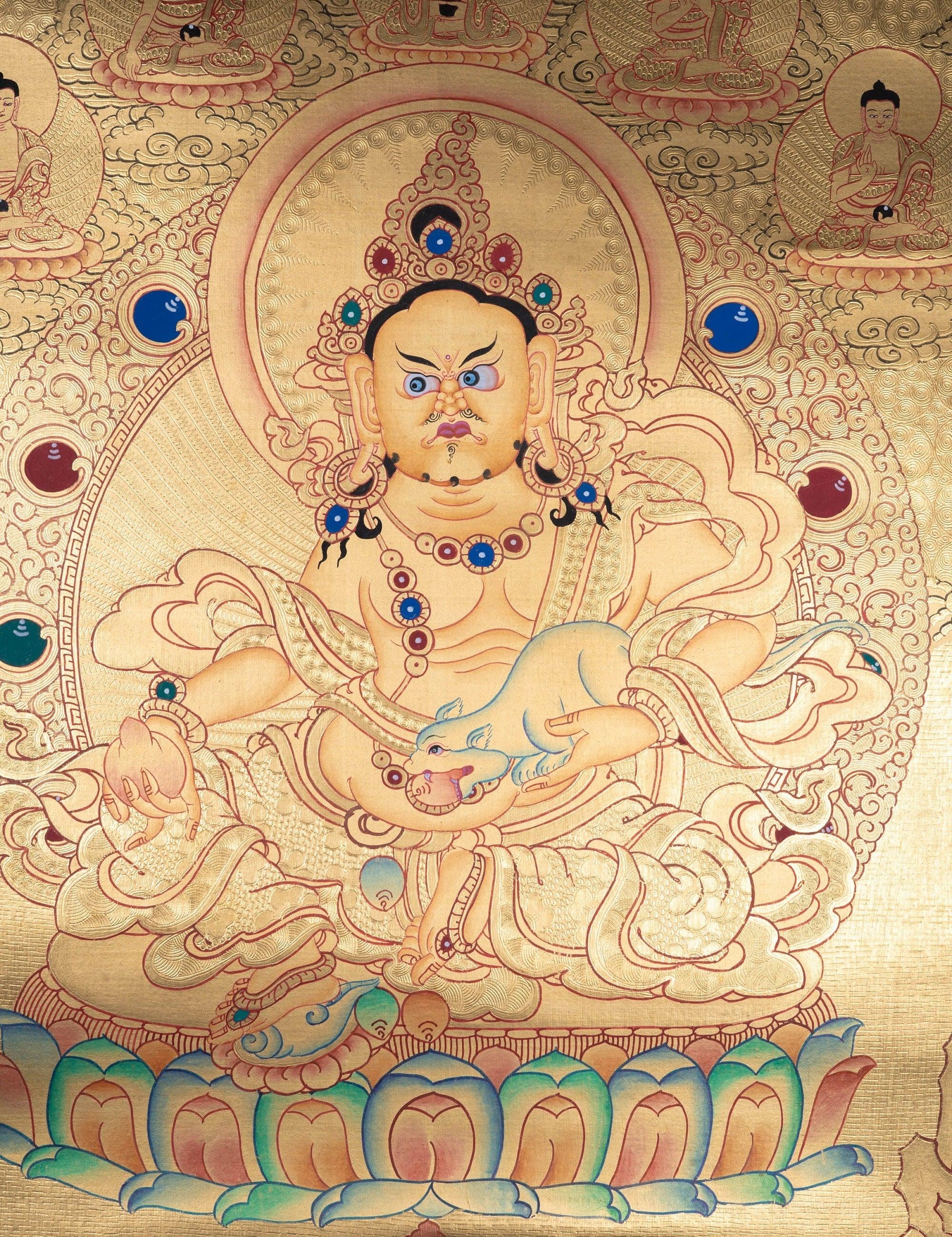 Jambhala Lyap Thangka painting - Himalayas Shop