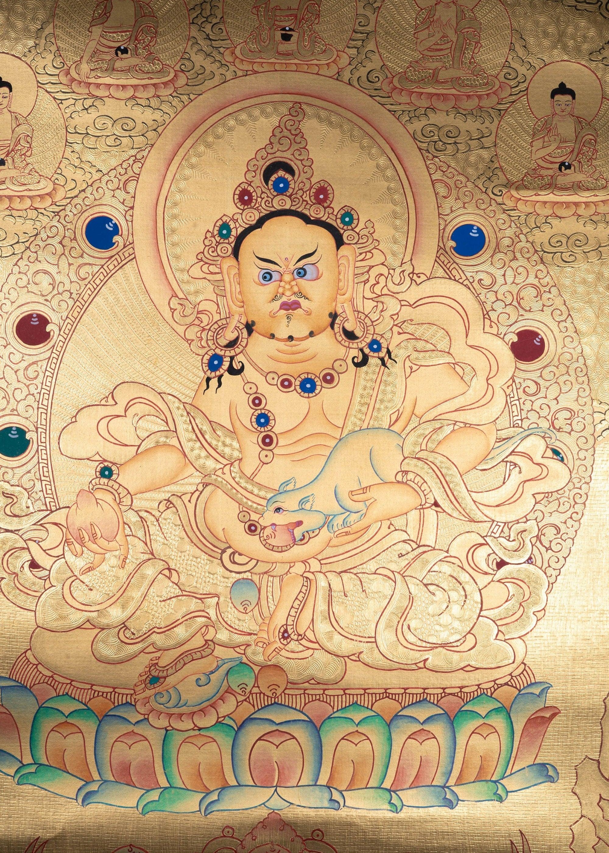 Jambhala Lyap Thangka painting - Himalayas Shop