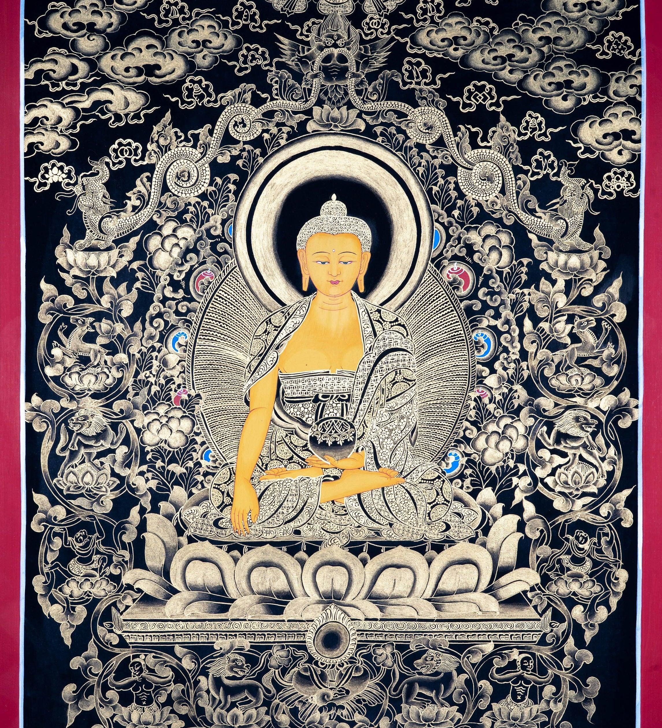 Shakyamuni Buddha Thangka Painting - Himalayas Shop